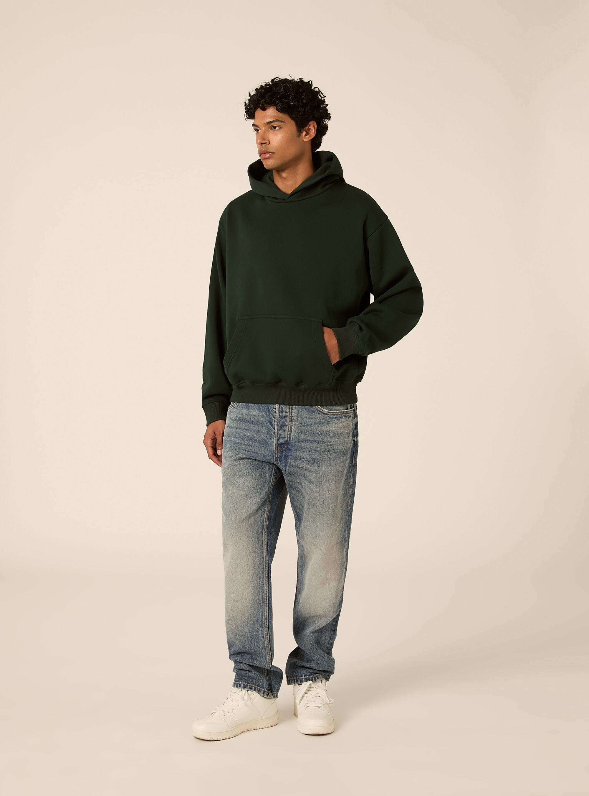 Felpa con cappuccio boxy fit