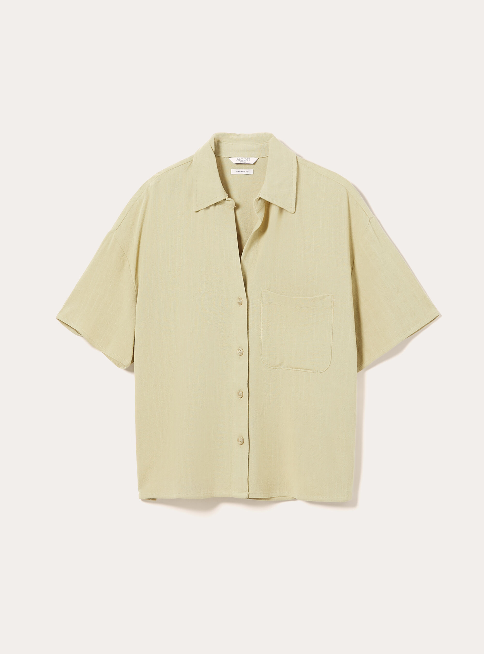 Camicia cropped in misto lino, KY3 KAKY LIGHT