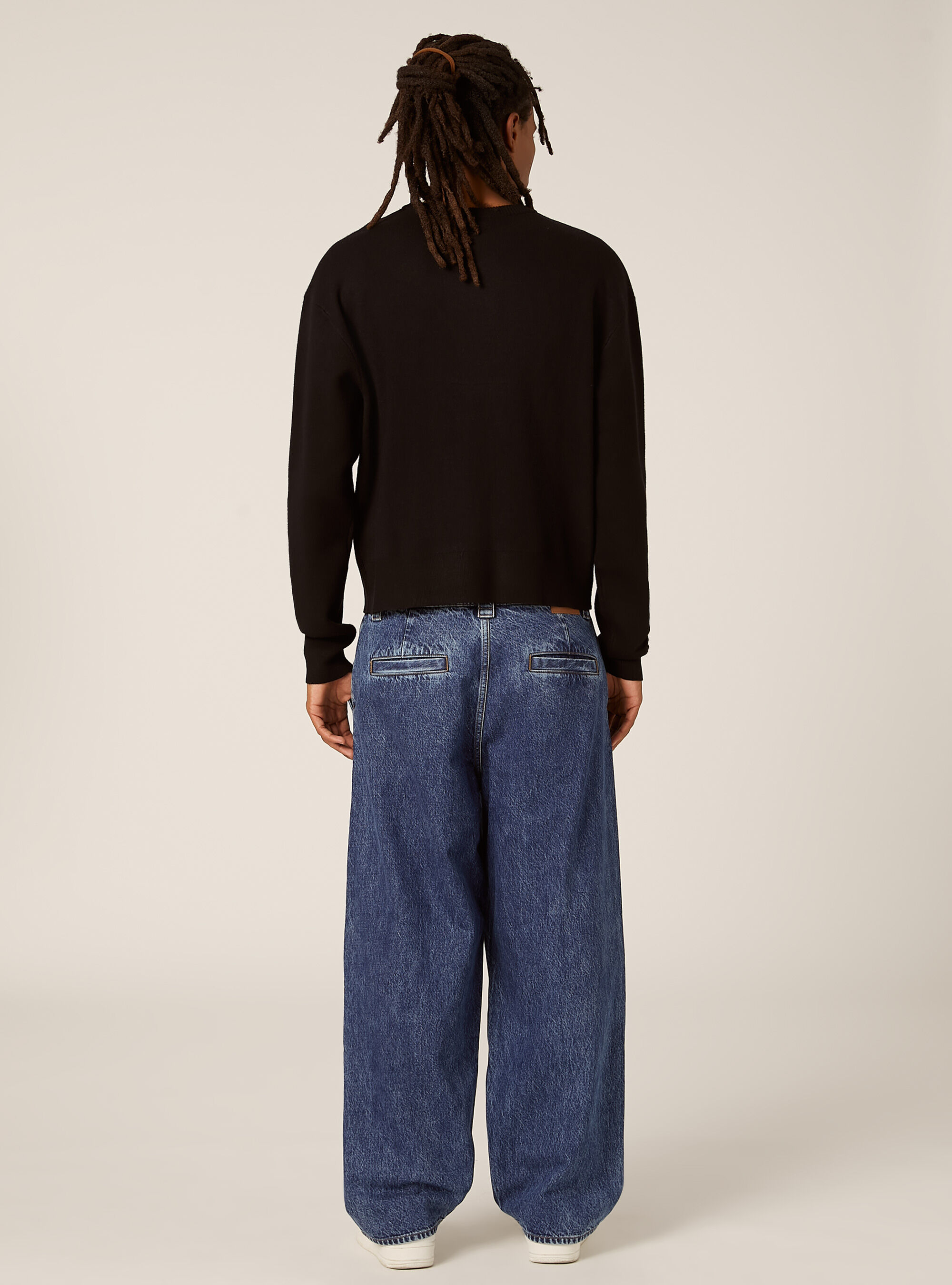 Pullover morbido boxy fit, BK1 BLACK