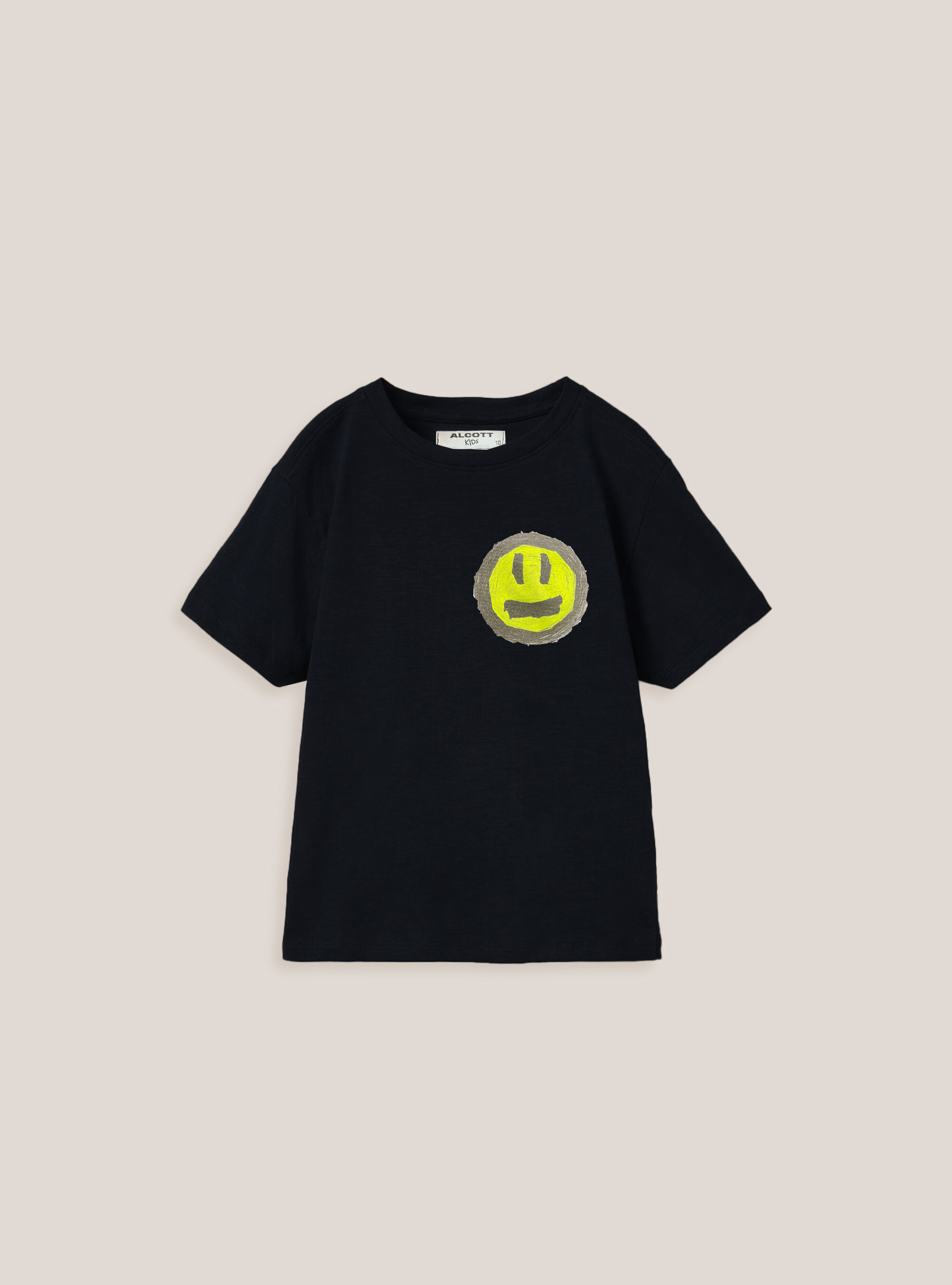 Mini Me T-shirt with Smile collection print, BK1 BLACK