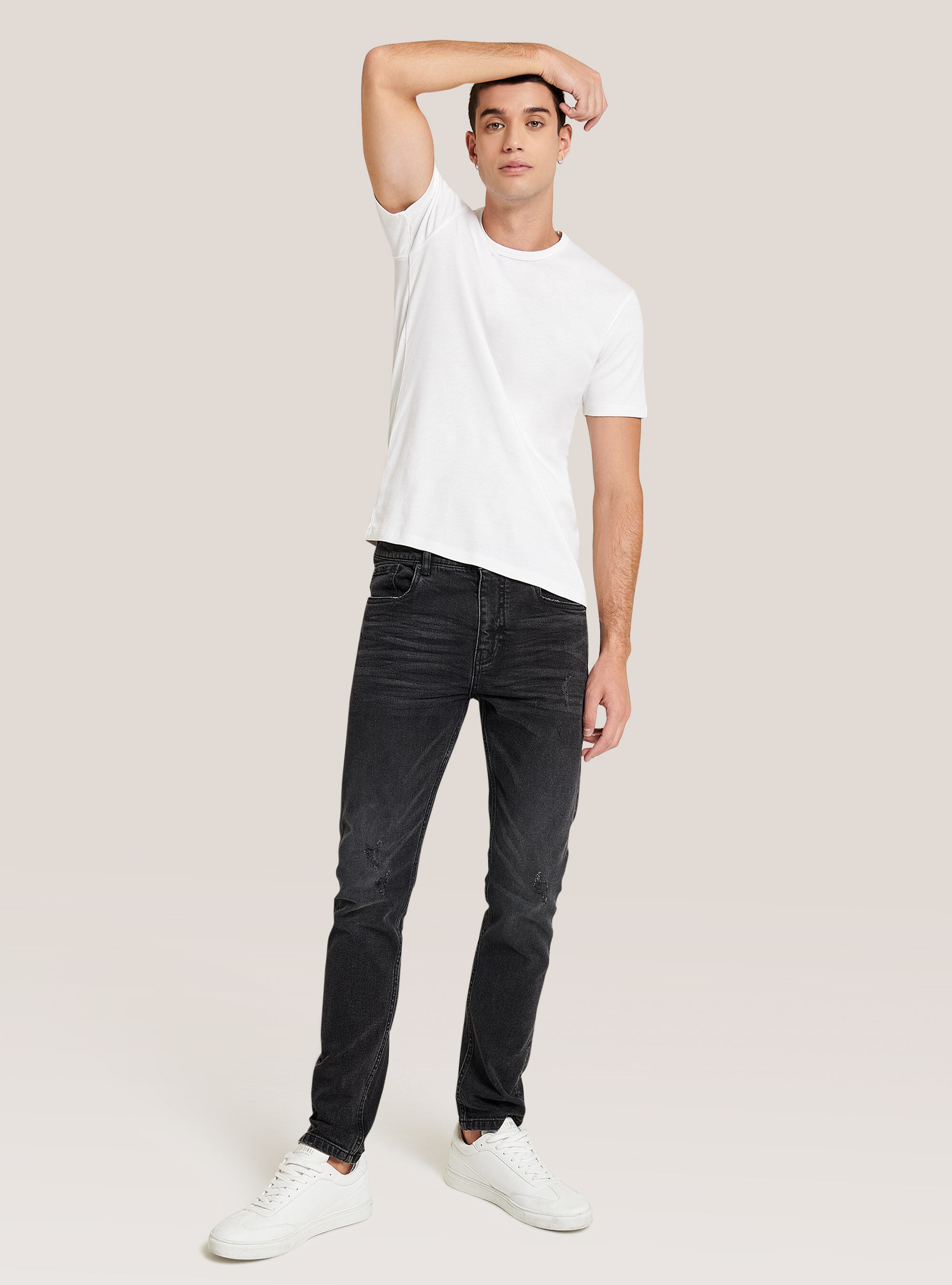 T-shirt basique, C016 WHITE