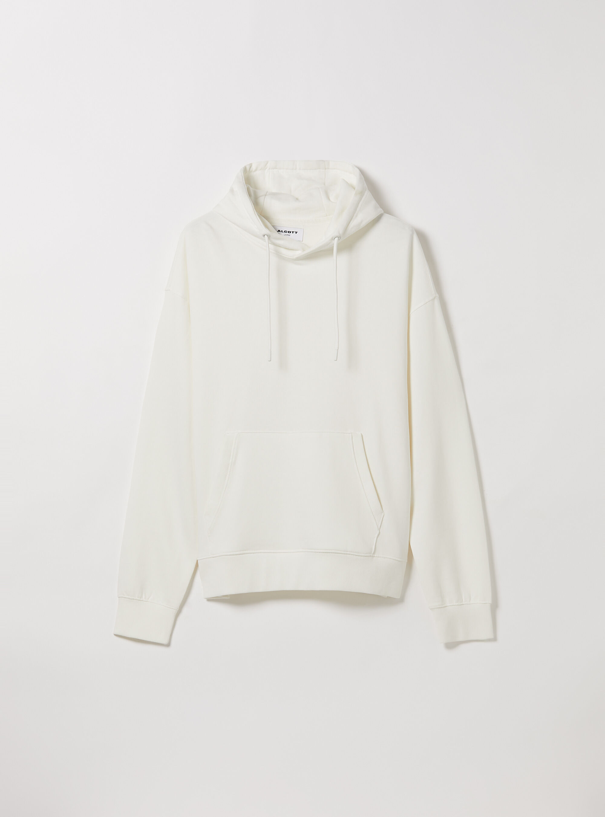 Sweatshirt with hood and pouch pocket, WH1 OFF WHITE