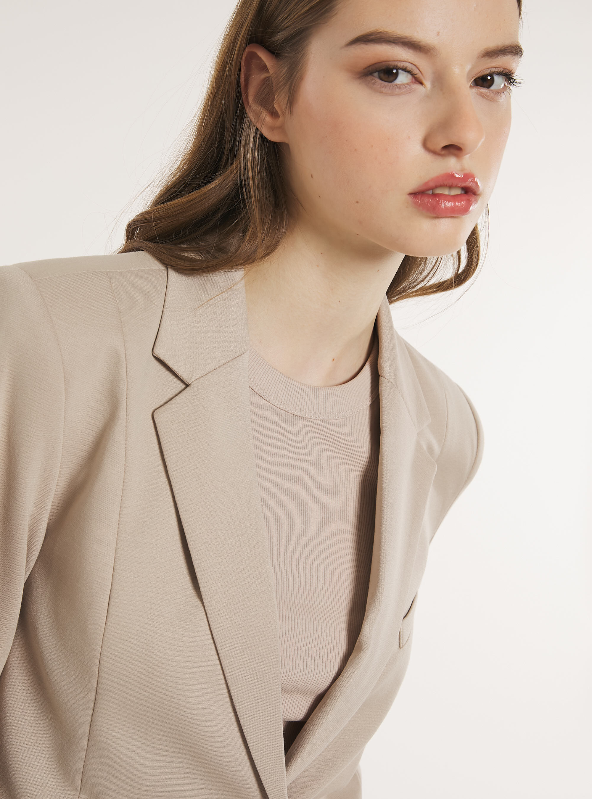 Jersey blazer, BG3 BEIGE LIGHT