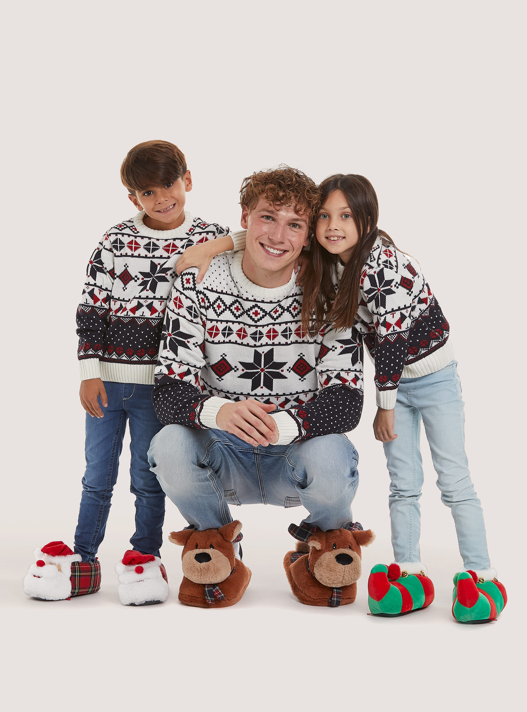 Pullover Christmas Family Collection, WH1 OFF WHITE