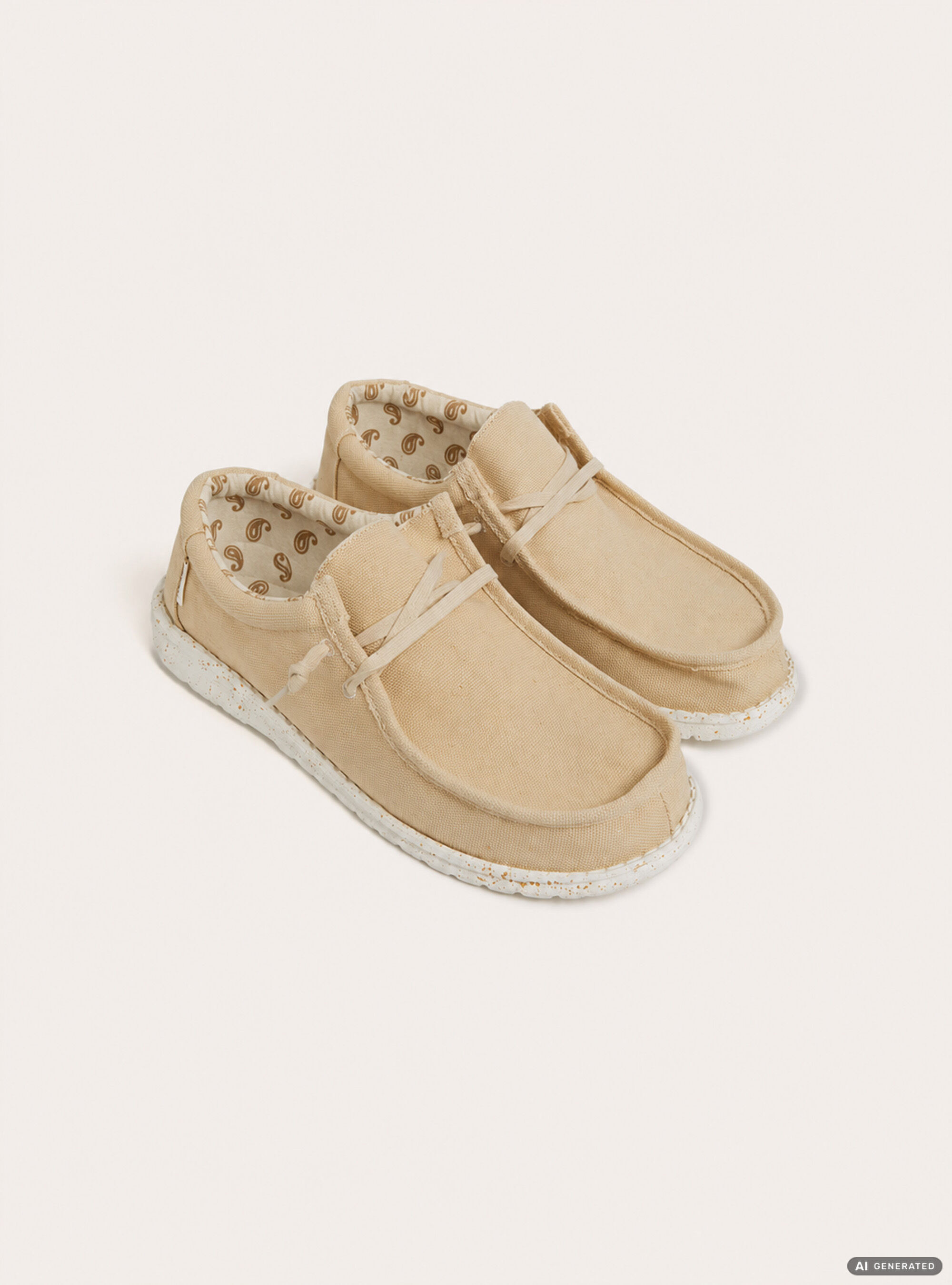 Zapatos Mocas&iacute;n de Lona con Cordones