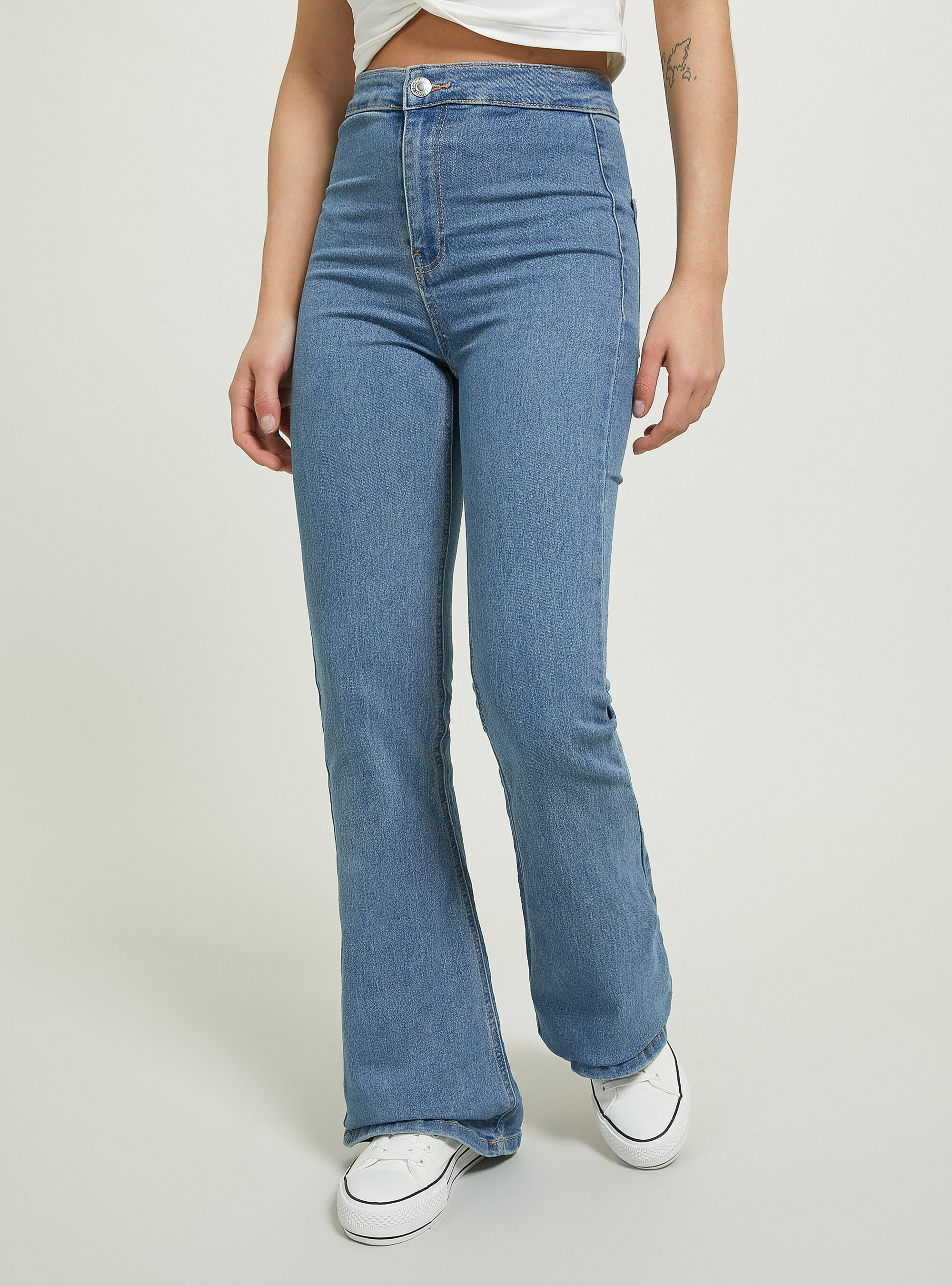 Denim flare jeggings on sale