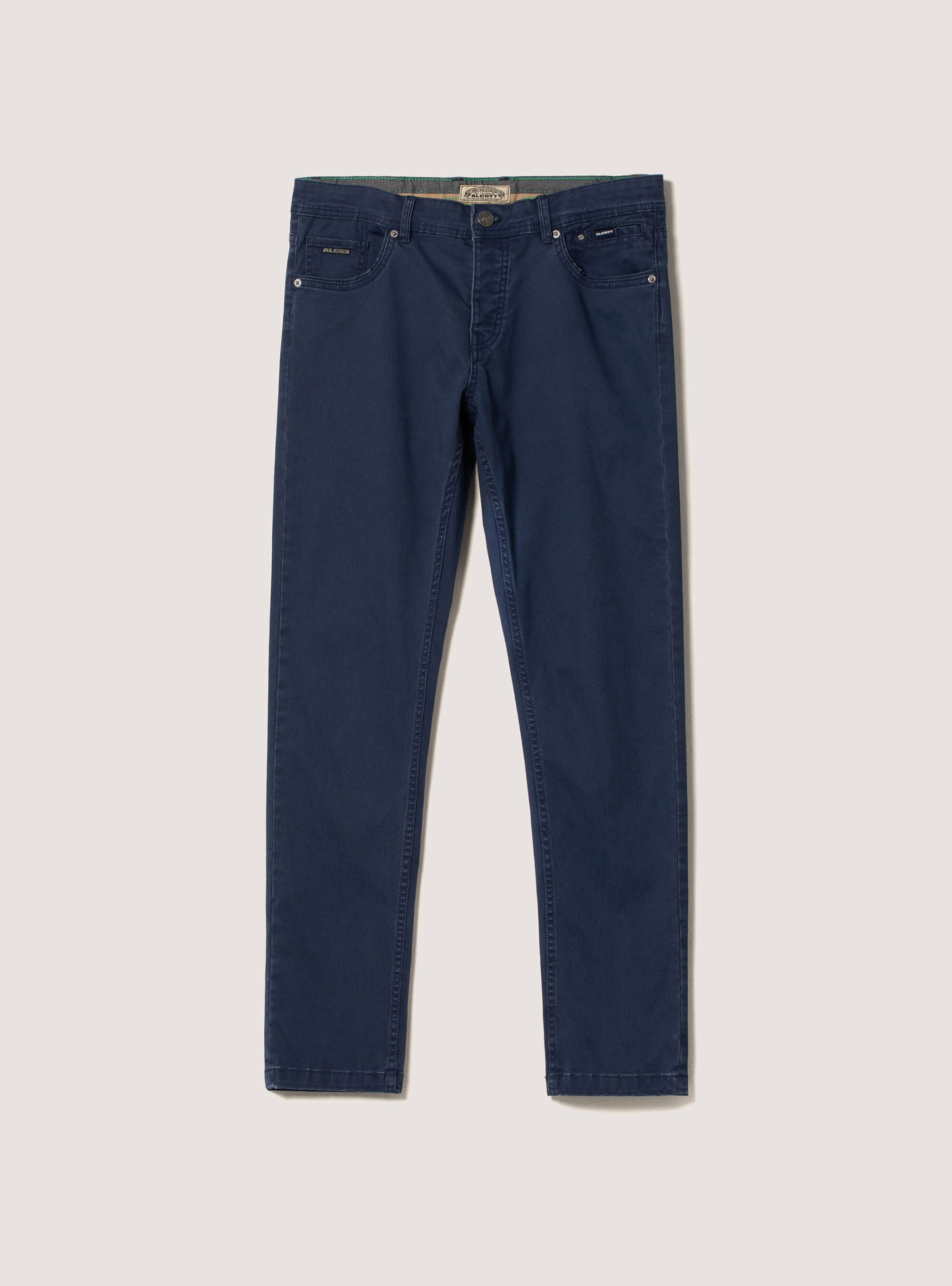 Recycled cotton skinny fit trousers, RY2 ROYALE MEDIUM