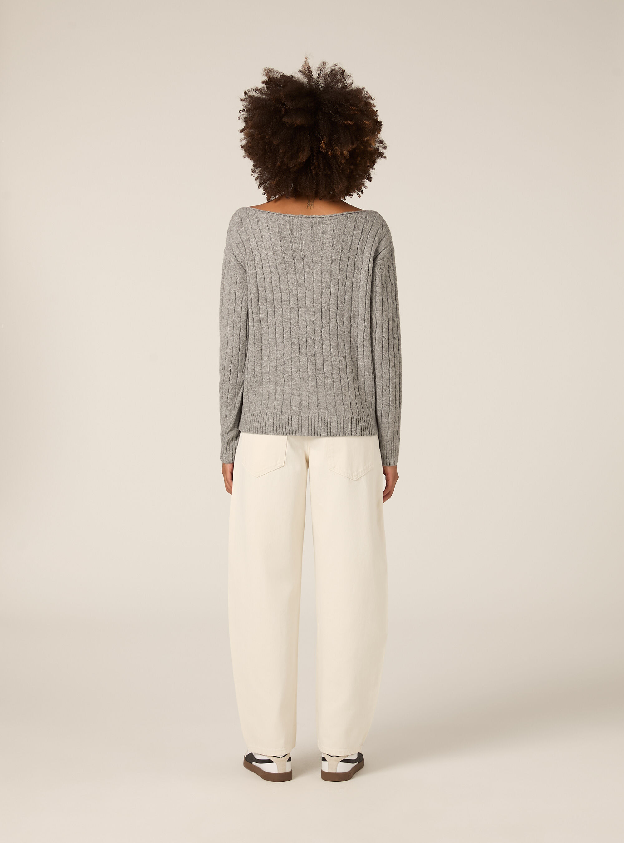 Pullover mit U-Boot-Ausschnitt, MGY2 GREY MEL MEDIUM