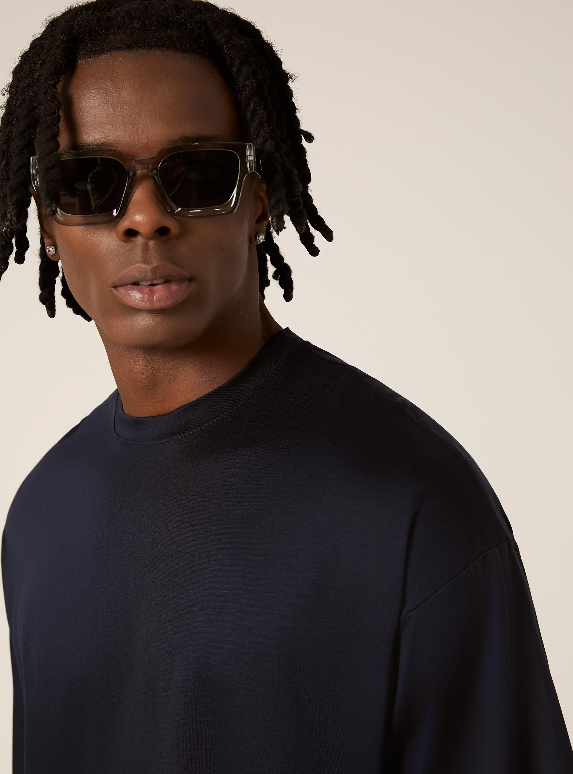 T-shirt &agrave; coupe souple, NA1 NAVY DARK