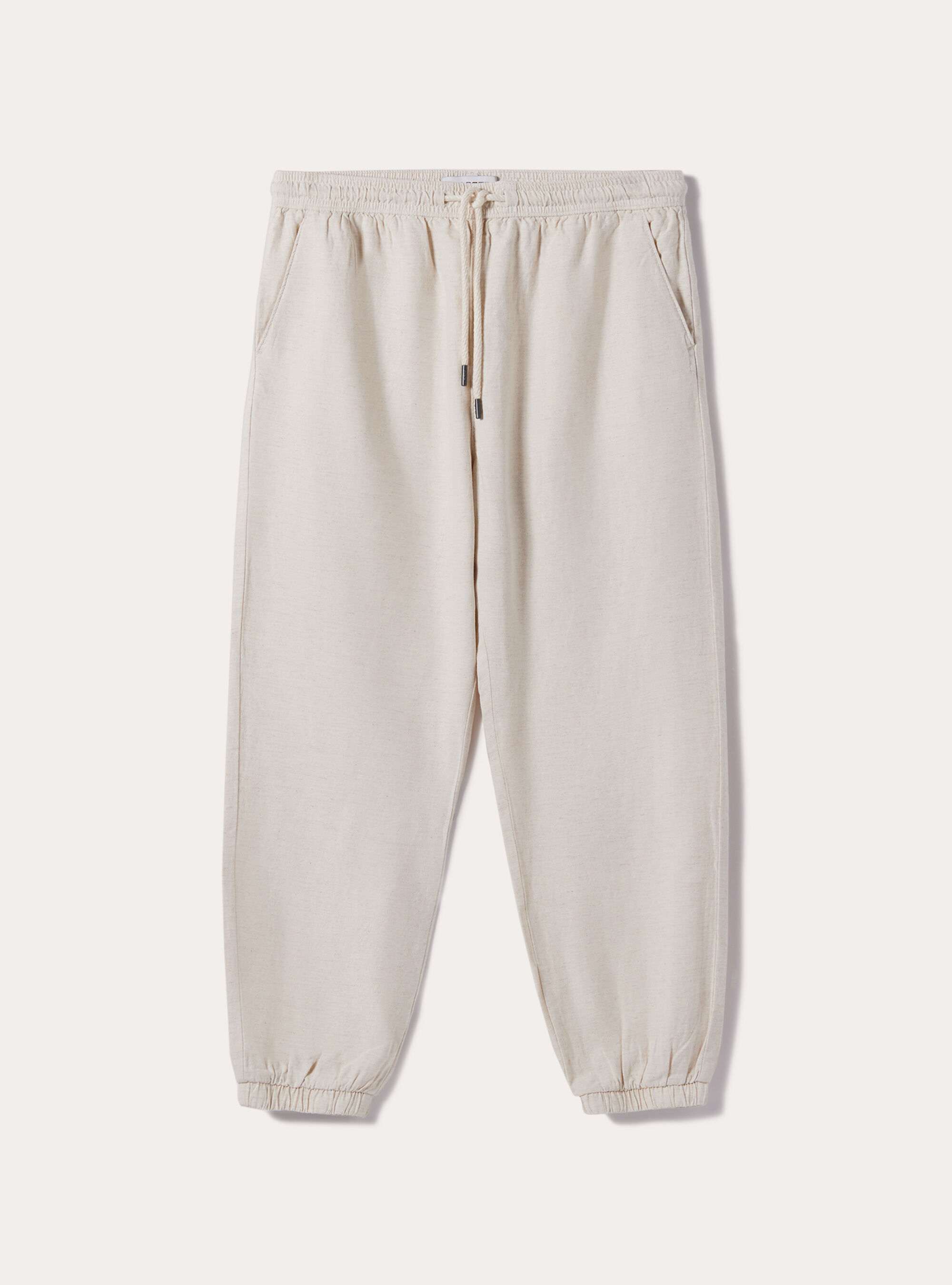Linen-blend jogger trousers, BG3 BEIGE LIGHT