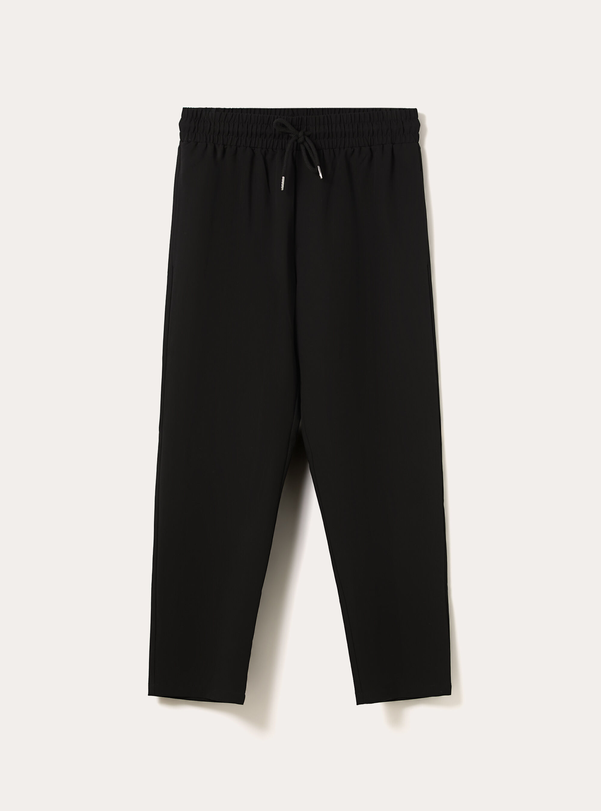 Carrot fit jogger pants, BK1 BLACK