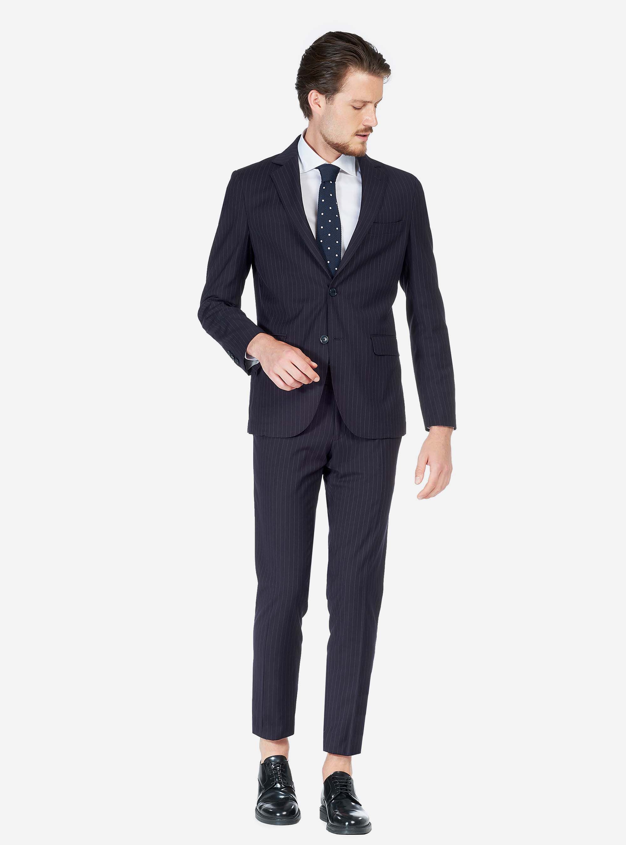 PINSTRIPE SUIT, BLUE