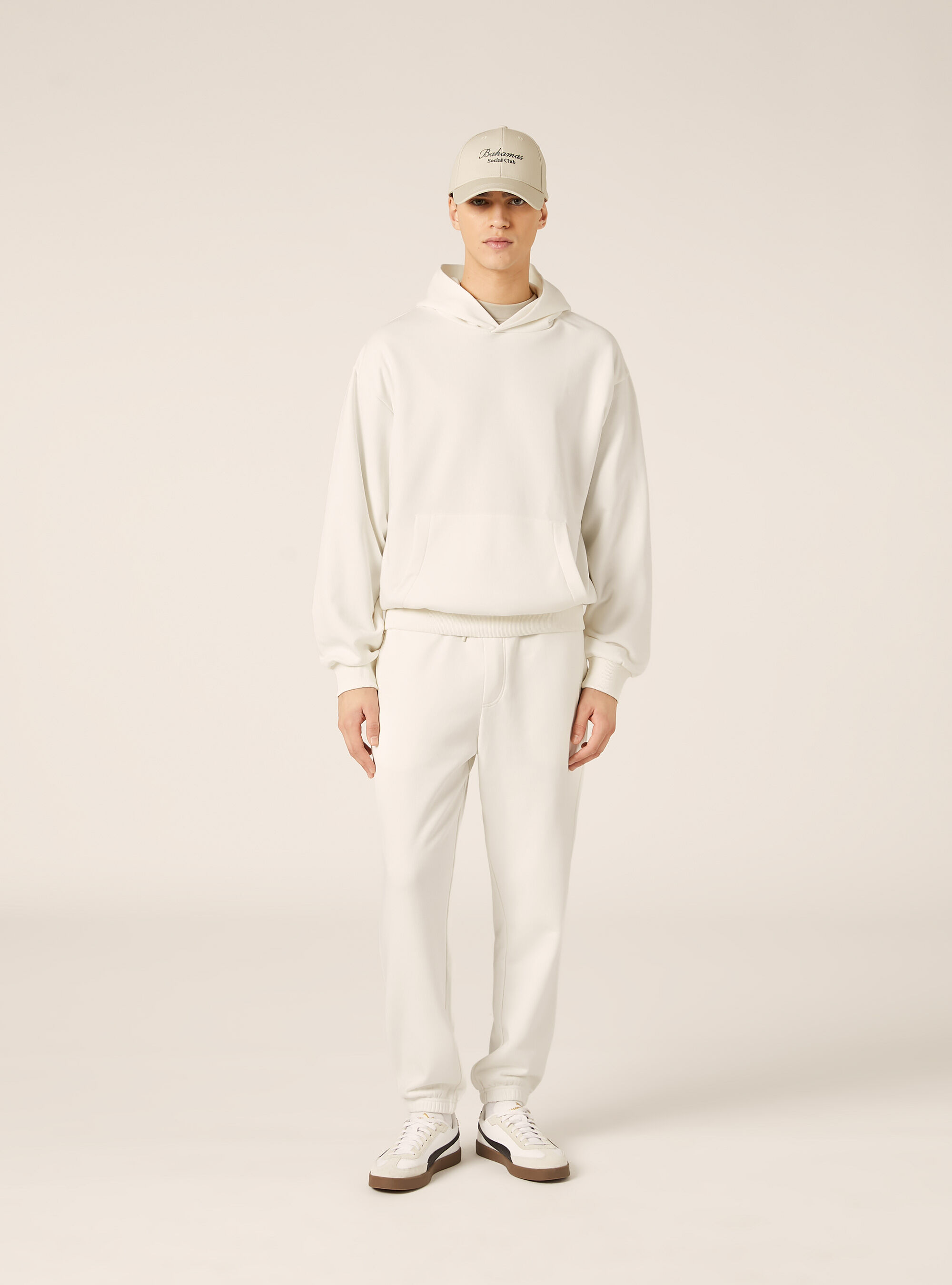 Boxy fit hooded sweatshirt, WH2 WHITE