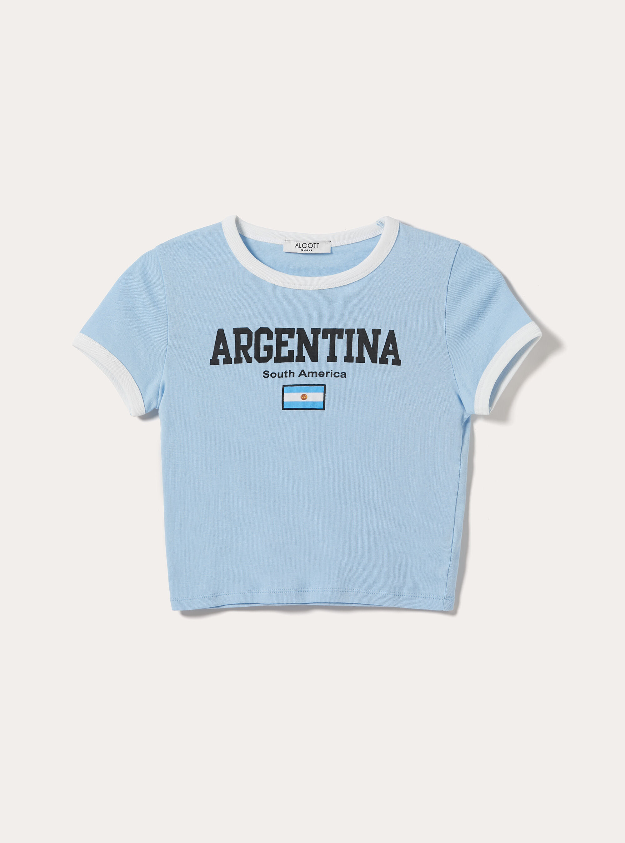 Camiseta Crop Fit, AZ2 AZURE MEDIUM