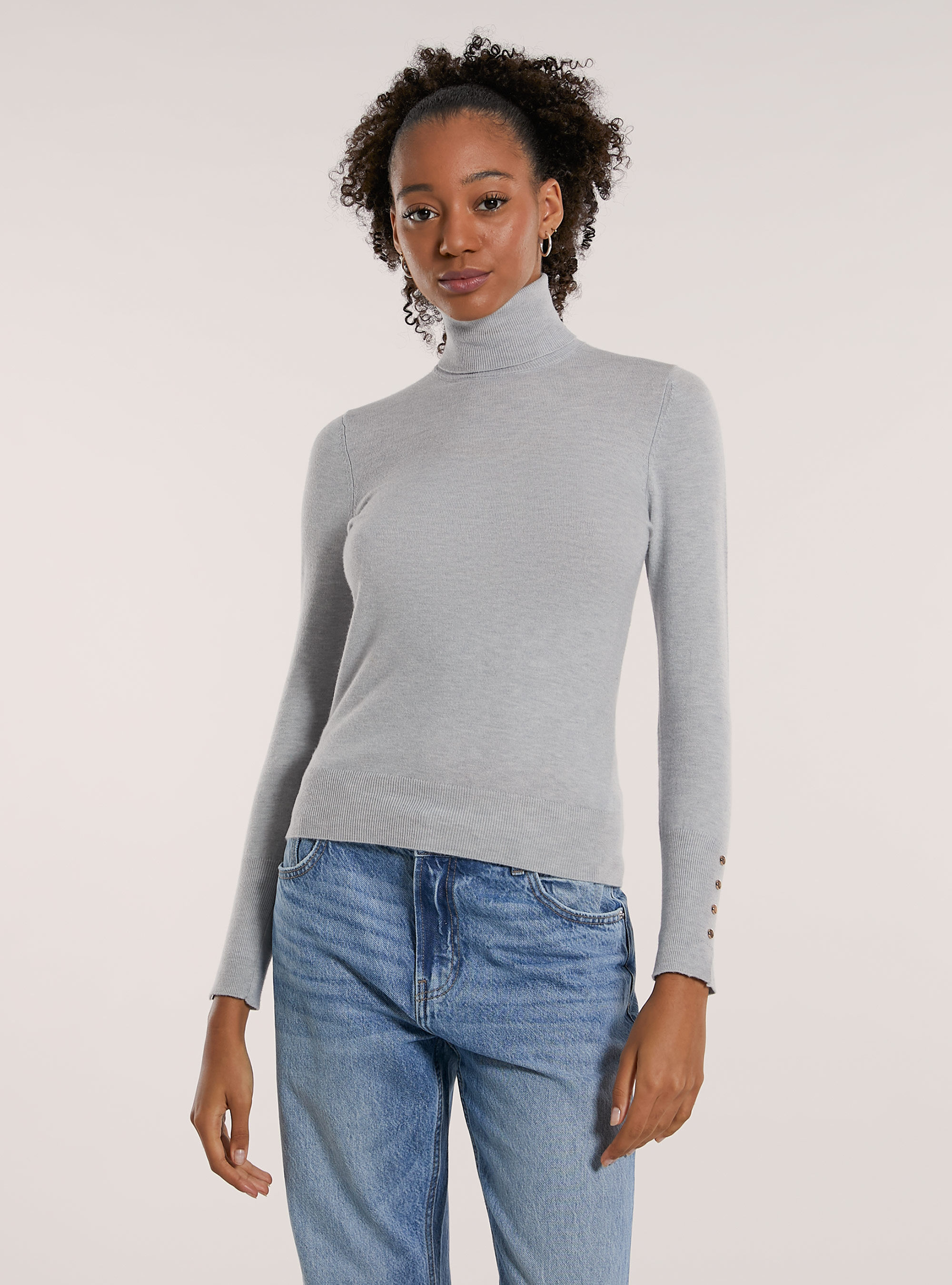 Maglia collo alto con bottoni Alcott Maglieria Donna