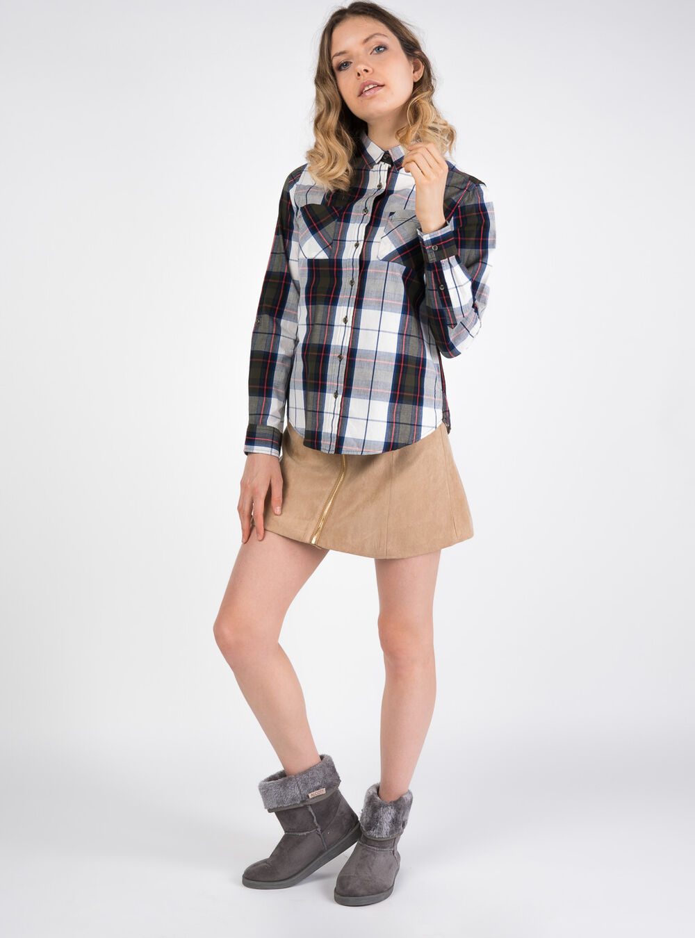 Camicia A Quadri Con Taschini Alcott Cf1540do