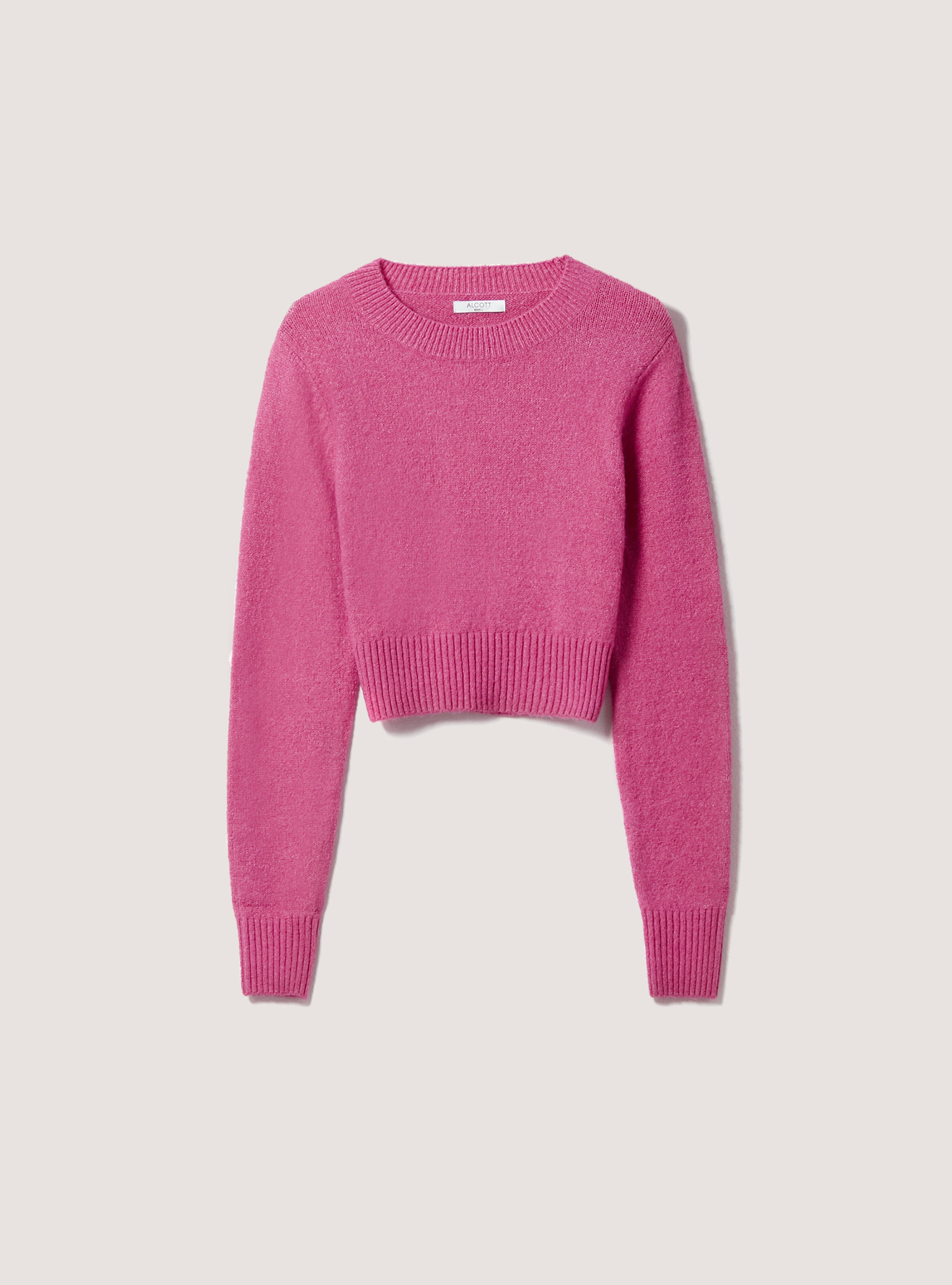 Pullover cropped soft touch, FX3 FUXIA LIGHT