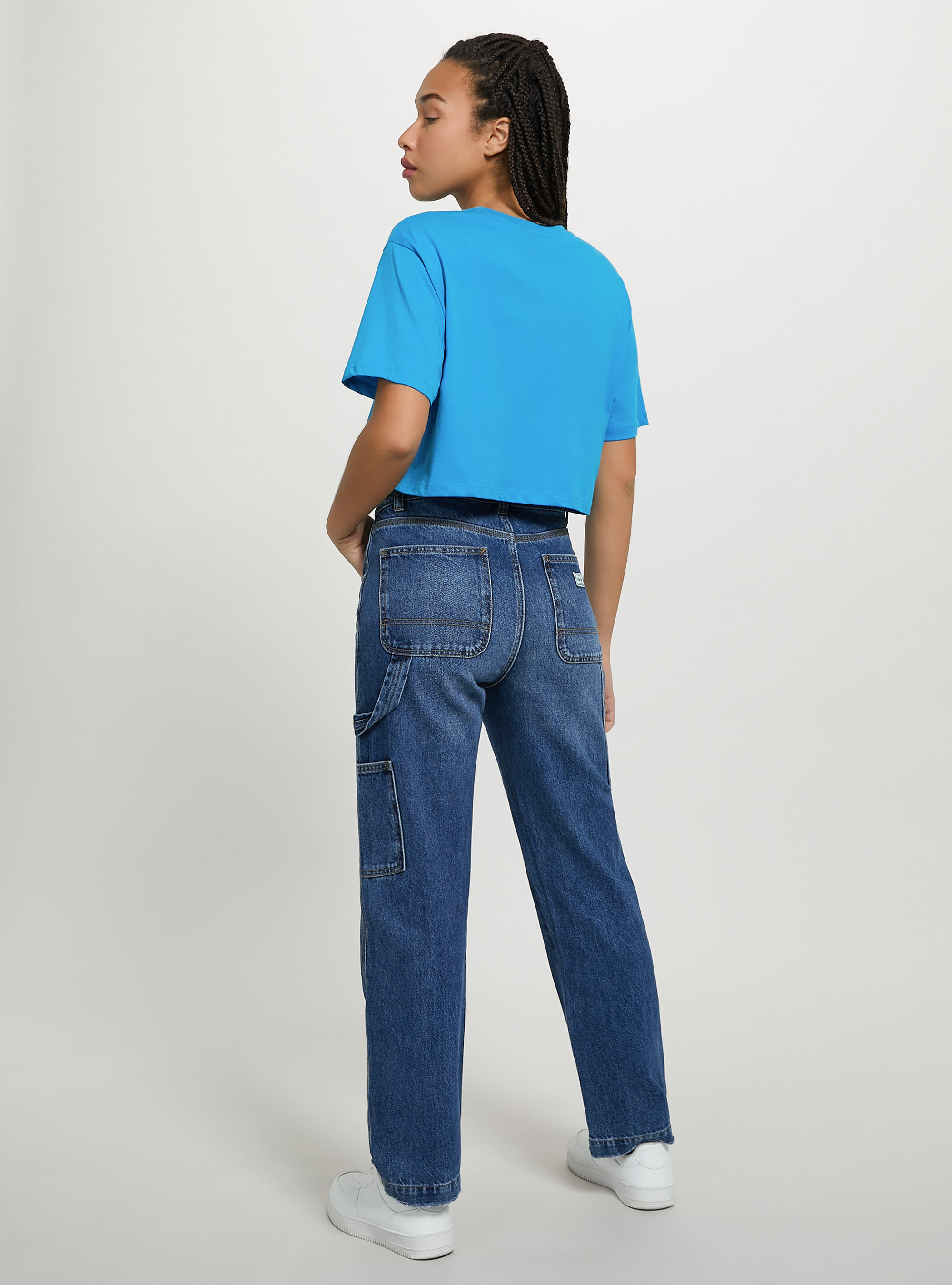 Maglietta cropped in cotone, RY2 ROYALE MEDIUM