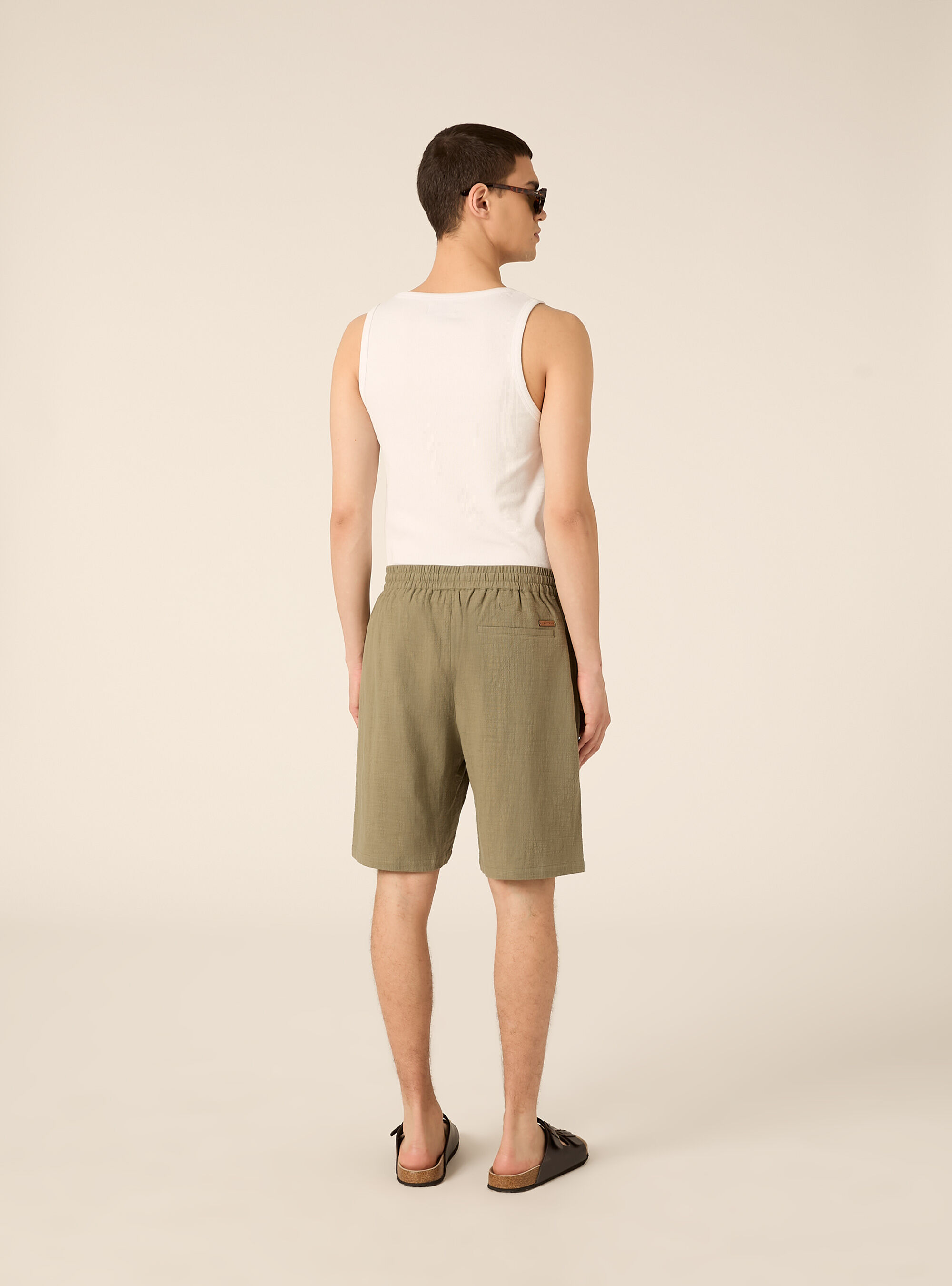 Bermuda in cotone con laccio in vita, KY2 KAKY MEDIUM