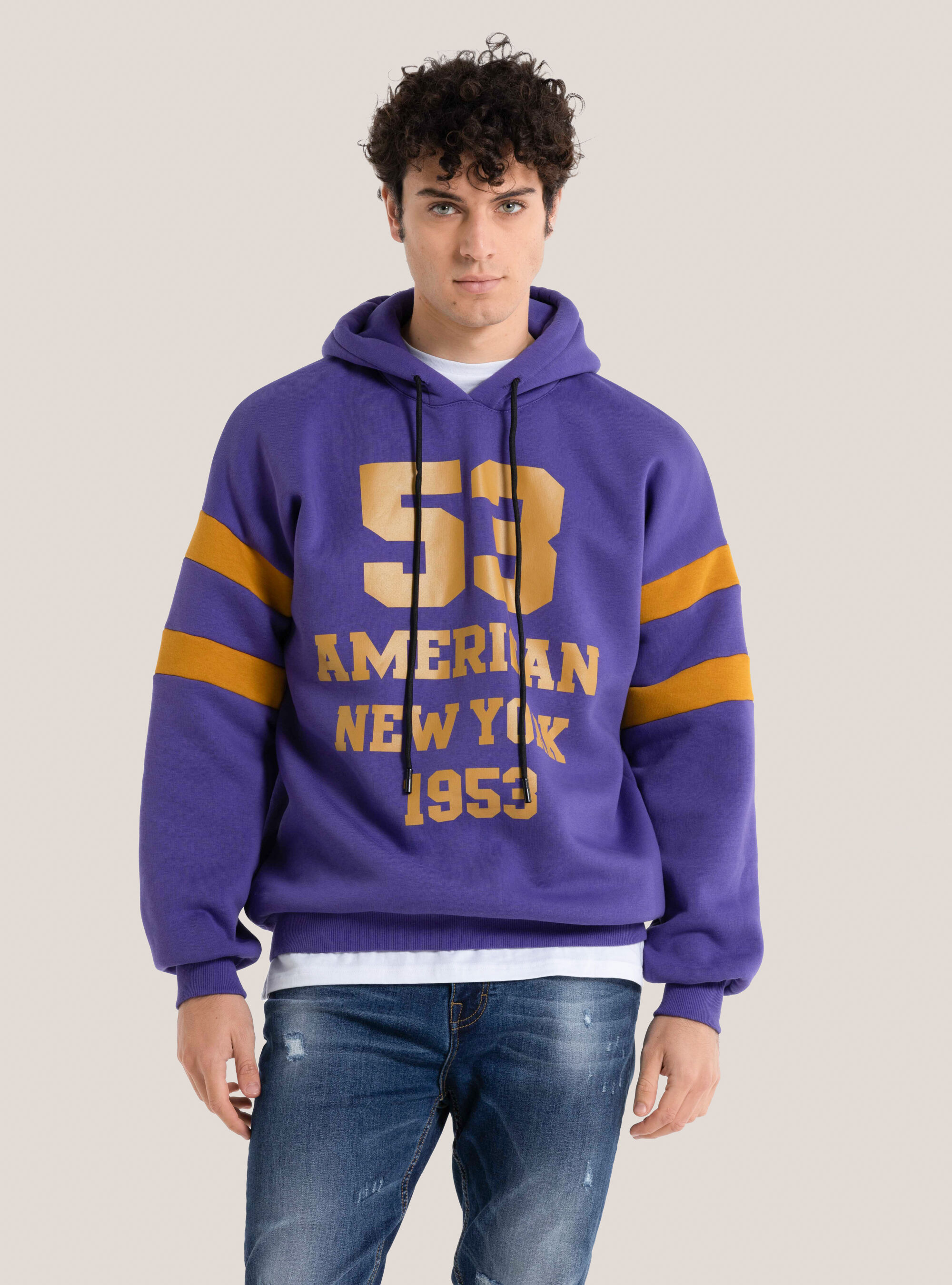 Felpa college uomo on sale
