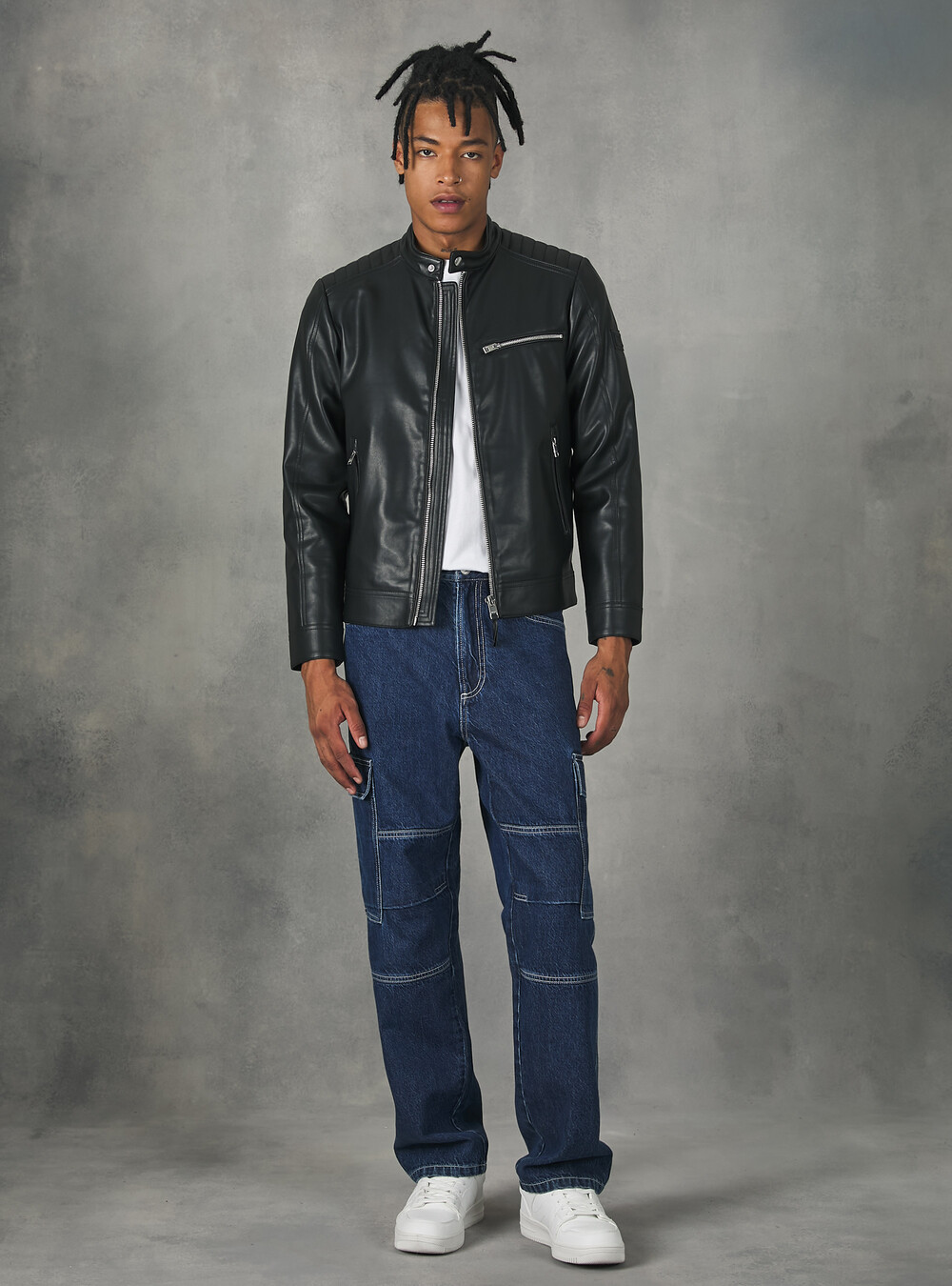 Leather Giubbino In Pelle Zara Uomo Finta Pelle Giubbino Di Pelle