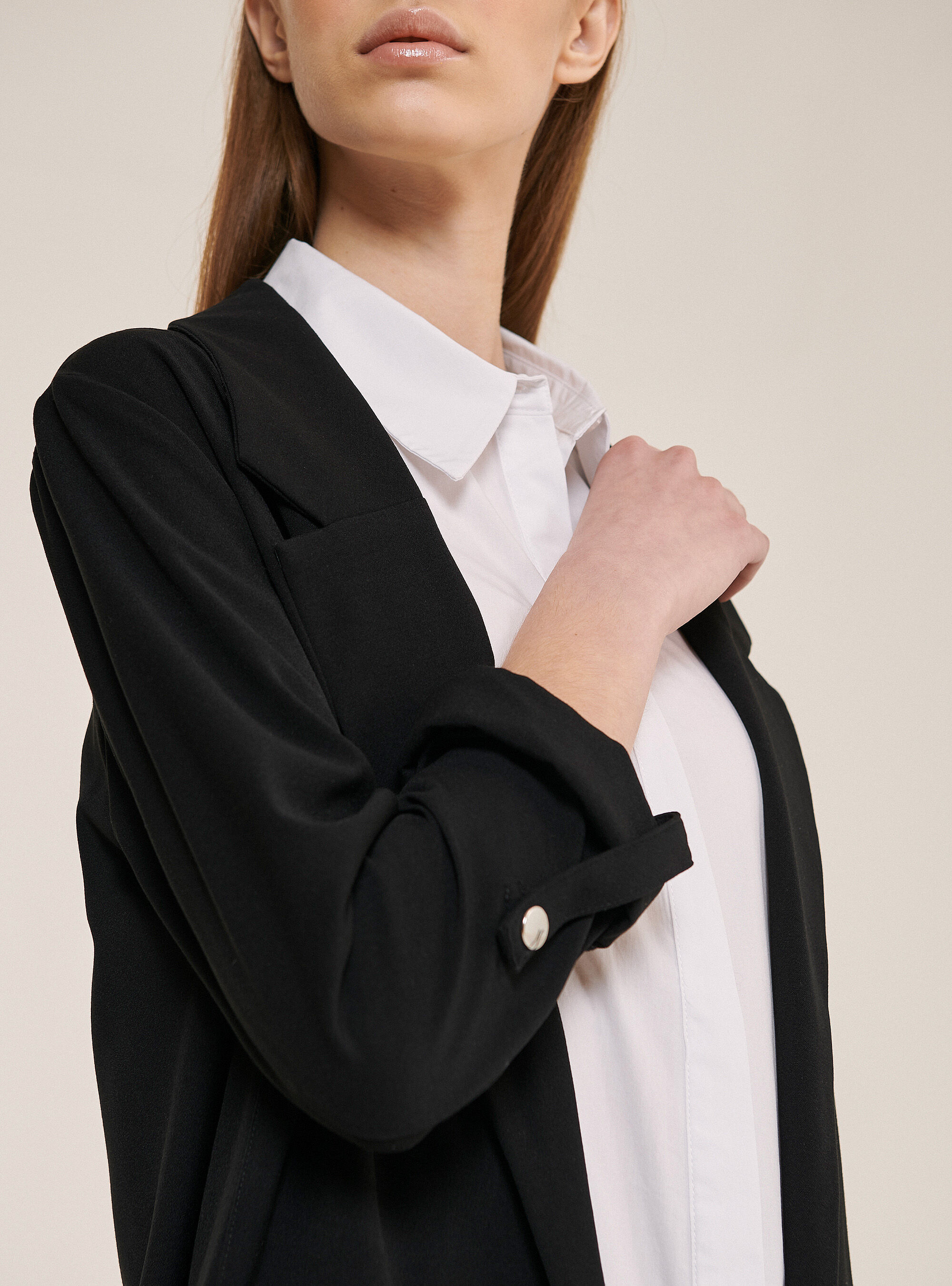 Gerade geschnittener Blazer, C101 BLACK