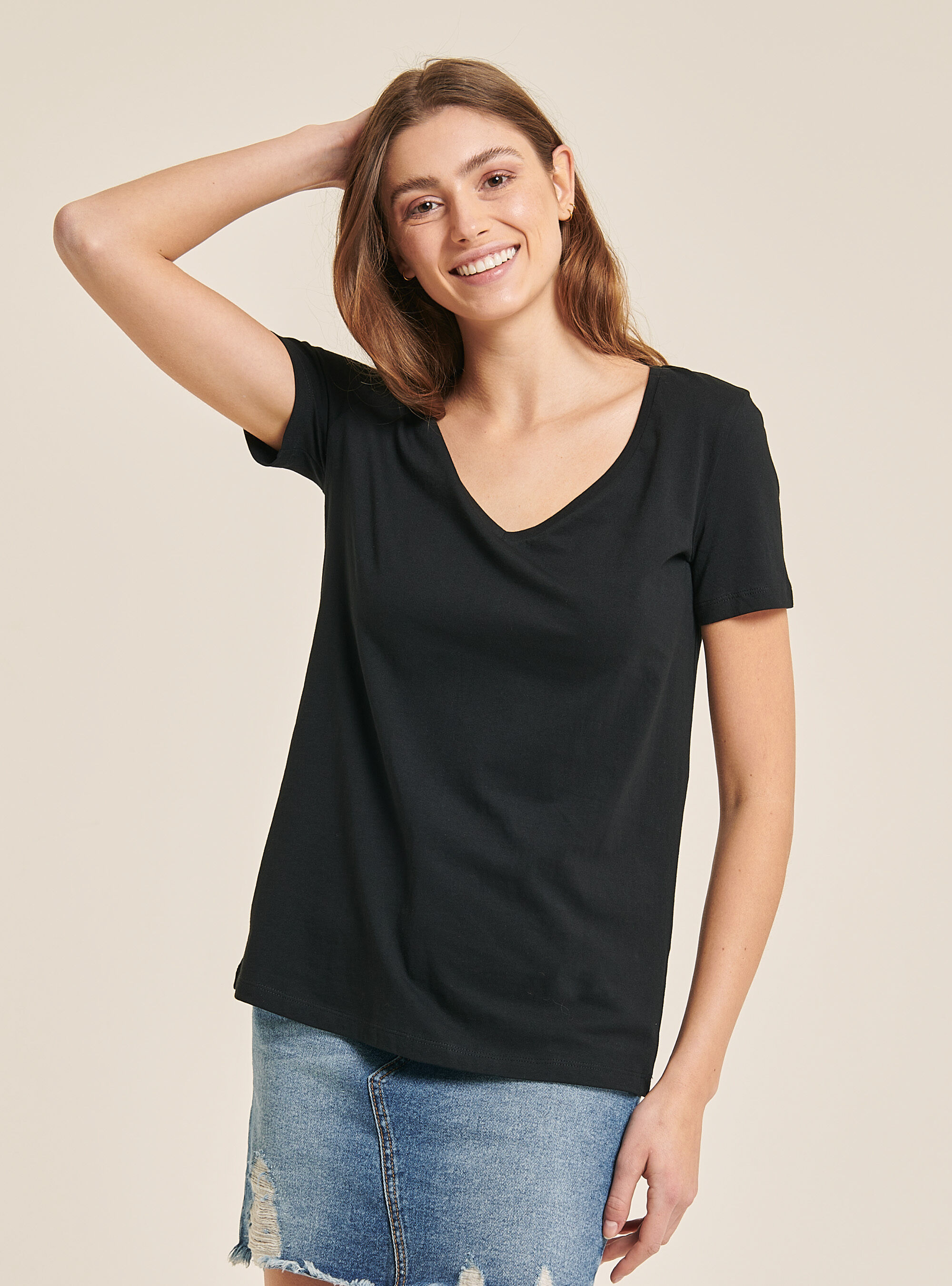 Maglietta con scollo av discount