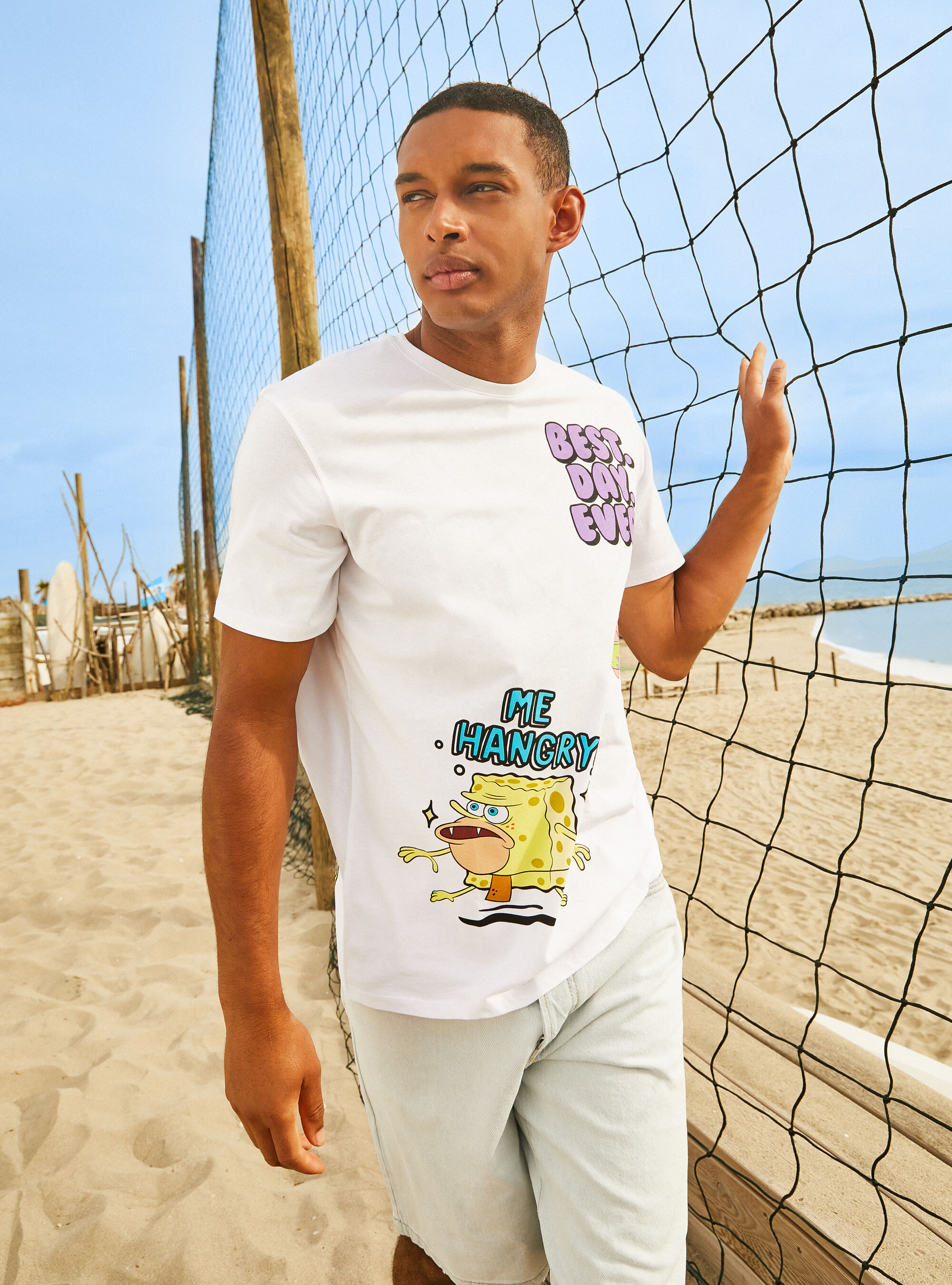 Bob l'&eacute;ponge / T-shirt Alcott, WH3 WHITE