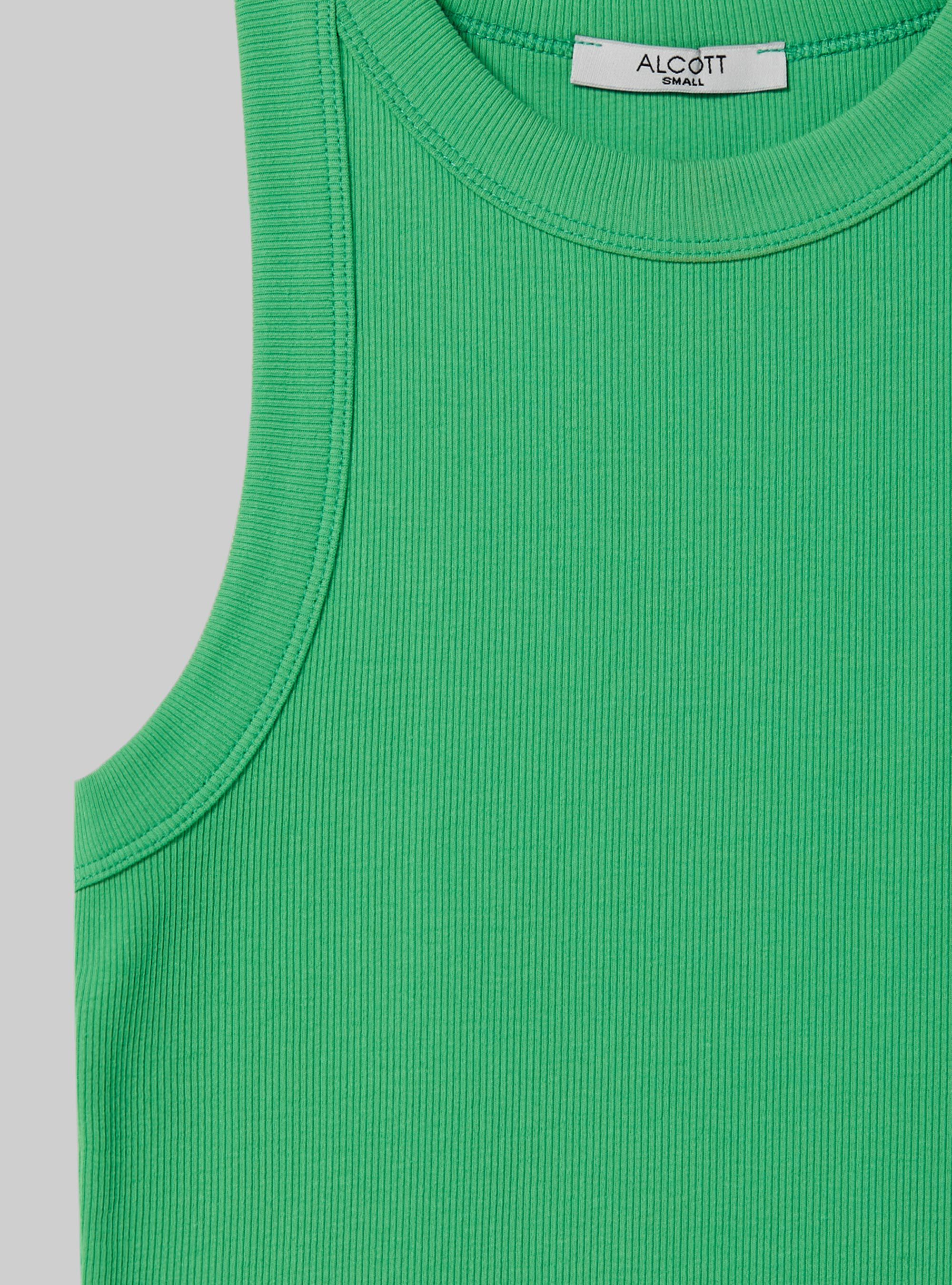 RIBBED TANK TOP - KHAKI MÉLANGE