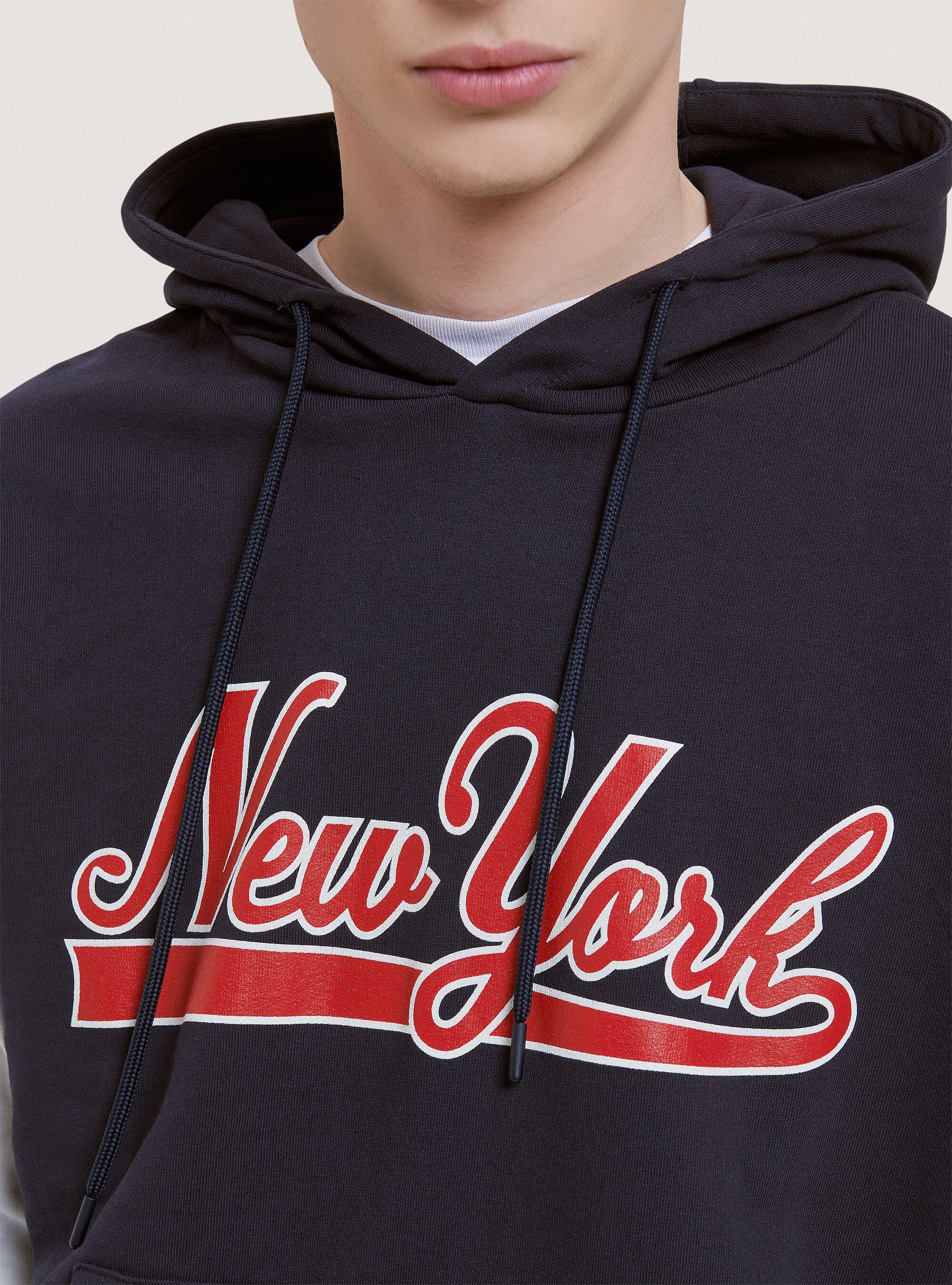 Hooded sweatshirt with front print 