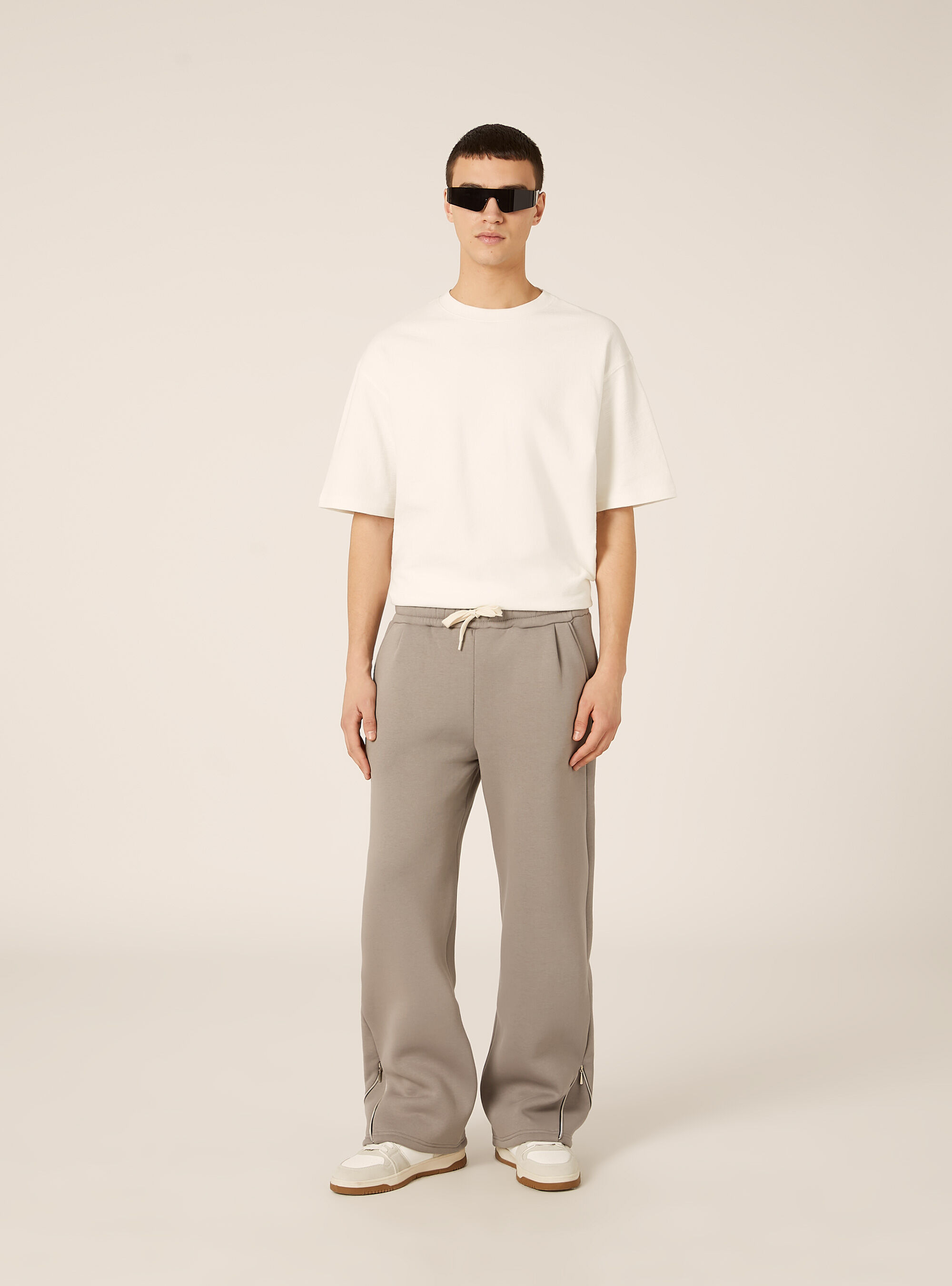 Pantalon jogger &agrave; jambes larges