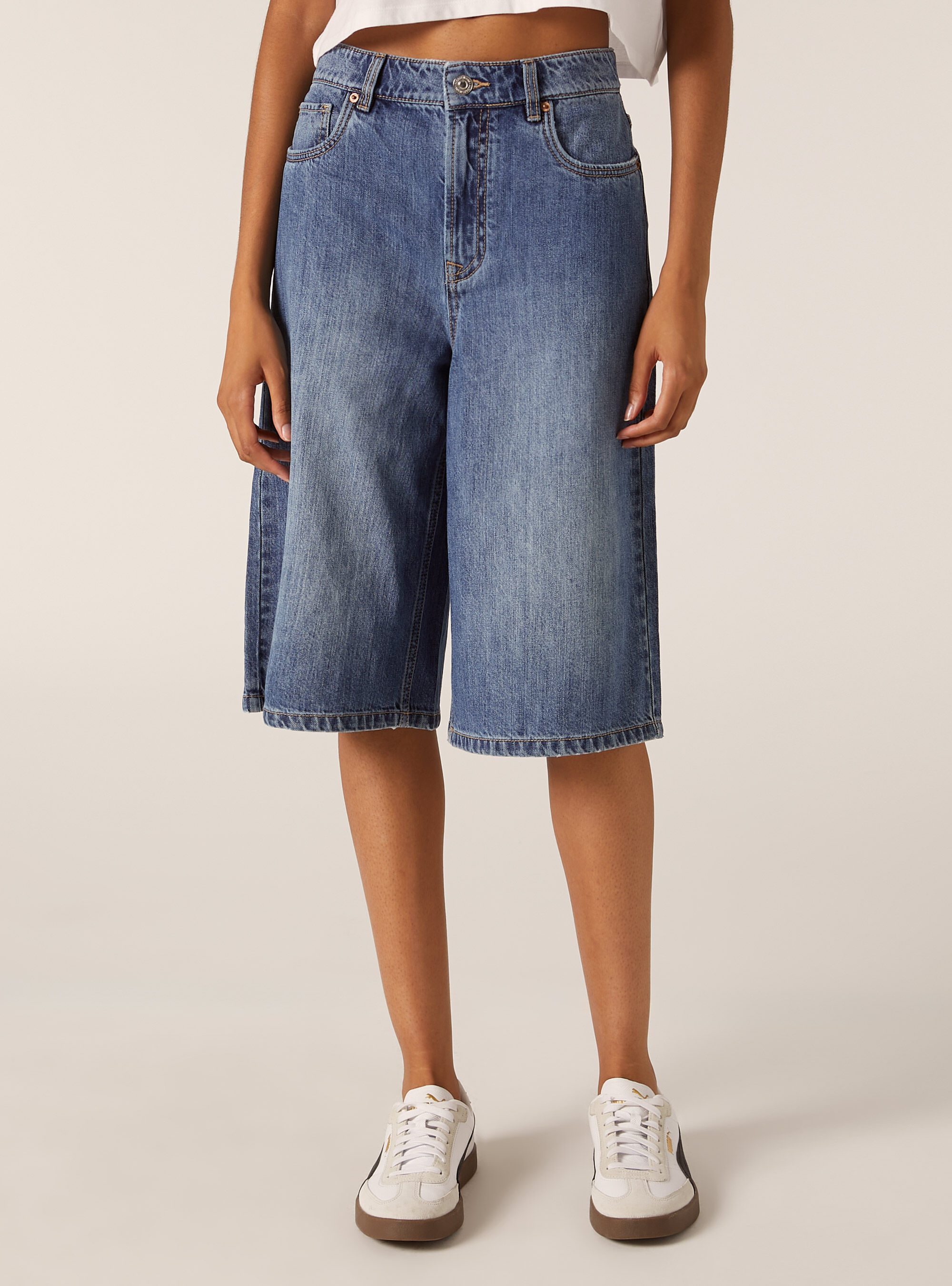 Denim jorts, D004 MEDIUM LIGHT BLUE
