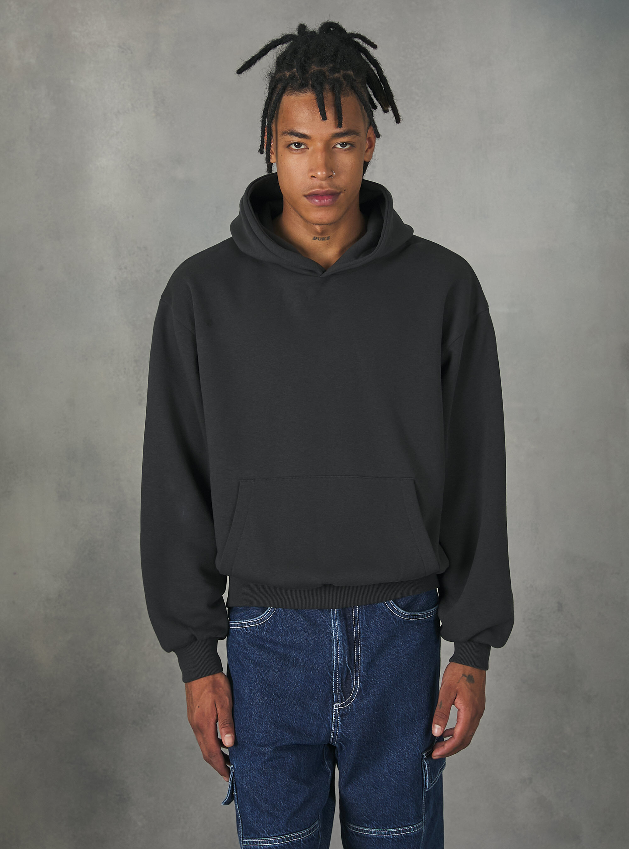 Boxy cotton sweatshirt on sale