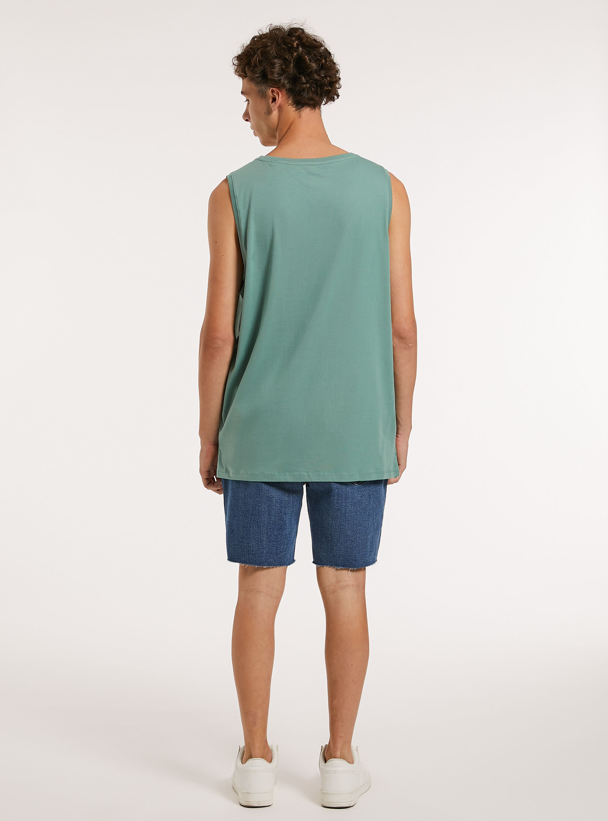 Solid-coloured comfort fit tank top, KY3 KAKY LIGHT