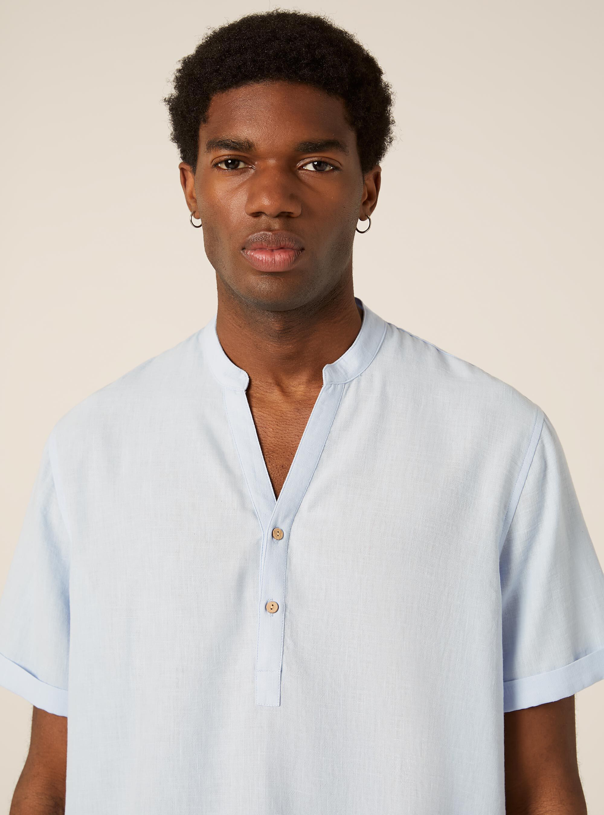 Chemise avec col officier, AZ3 AZURE LIGHT