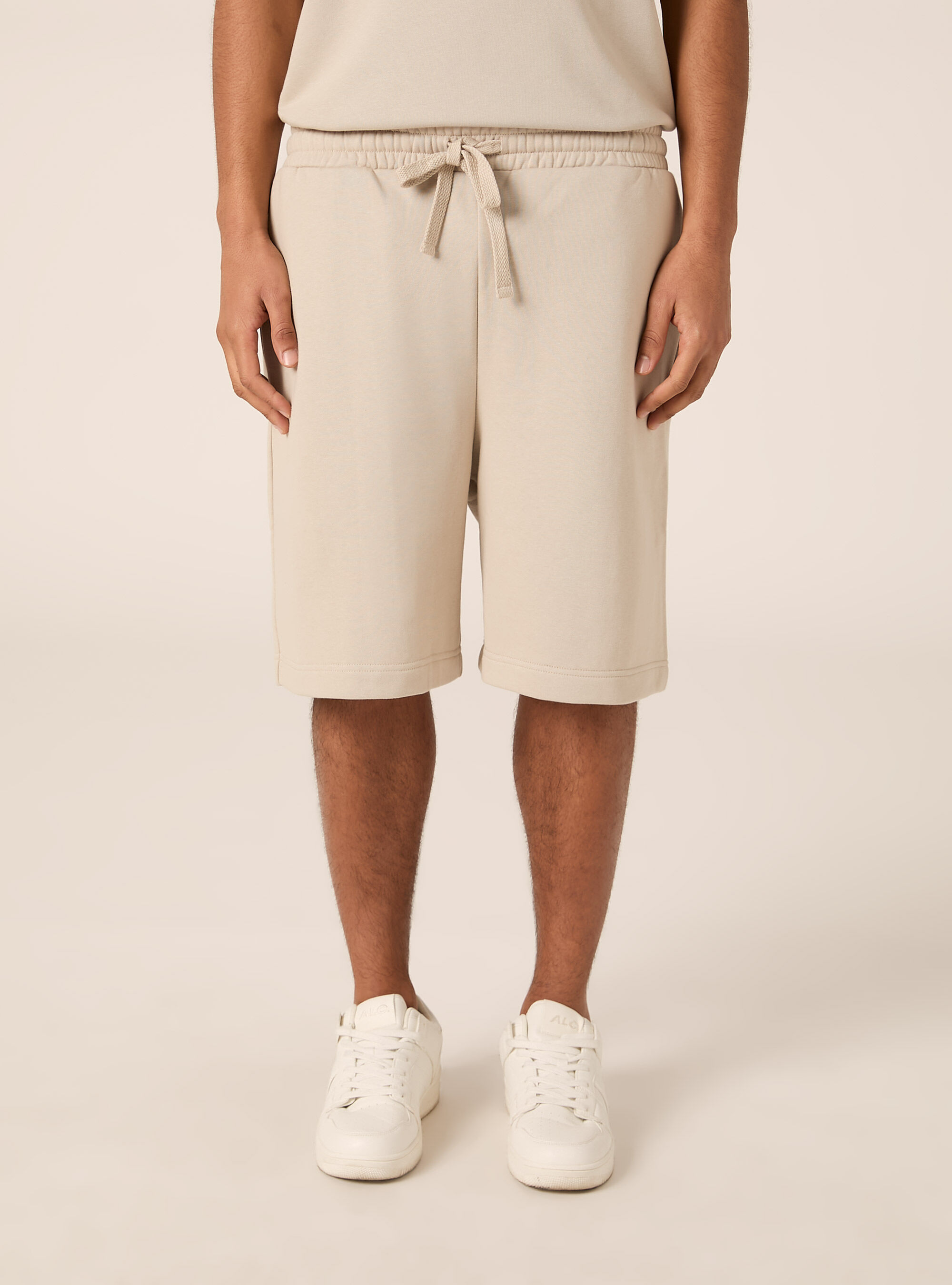 Bermuda  basico in felpa, BG1 BEIGE DARK