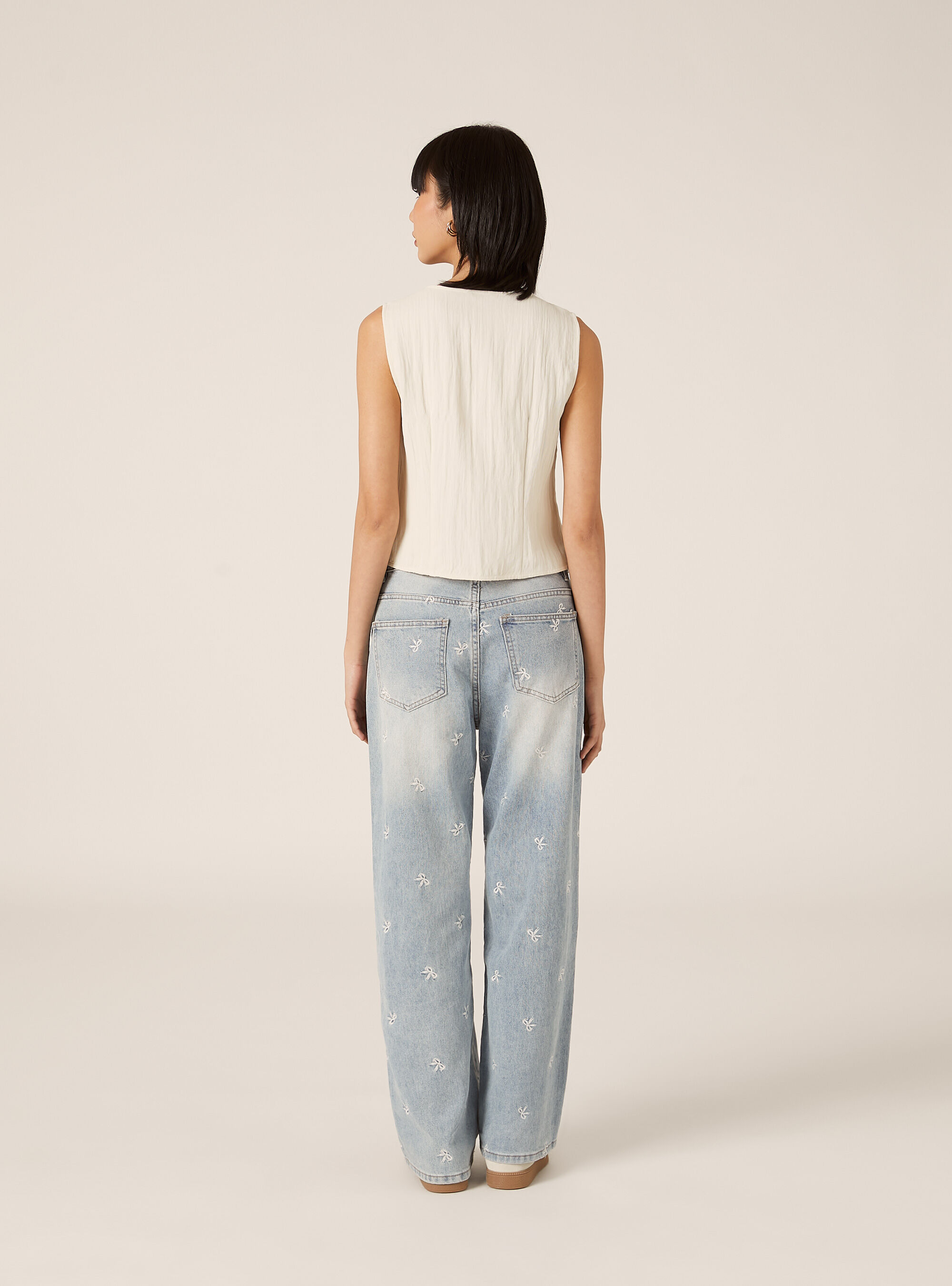 Chaleco de sastrer&iacute;a con textura, CR3 CREAM LIGHT