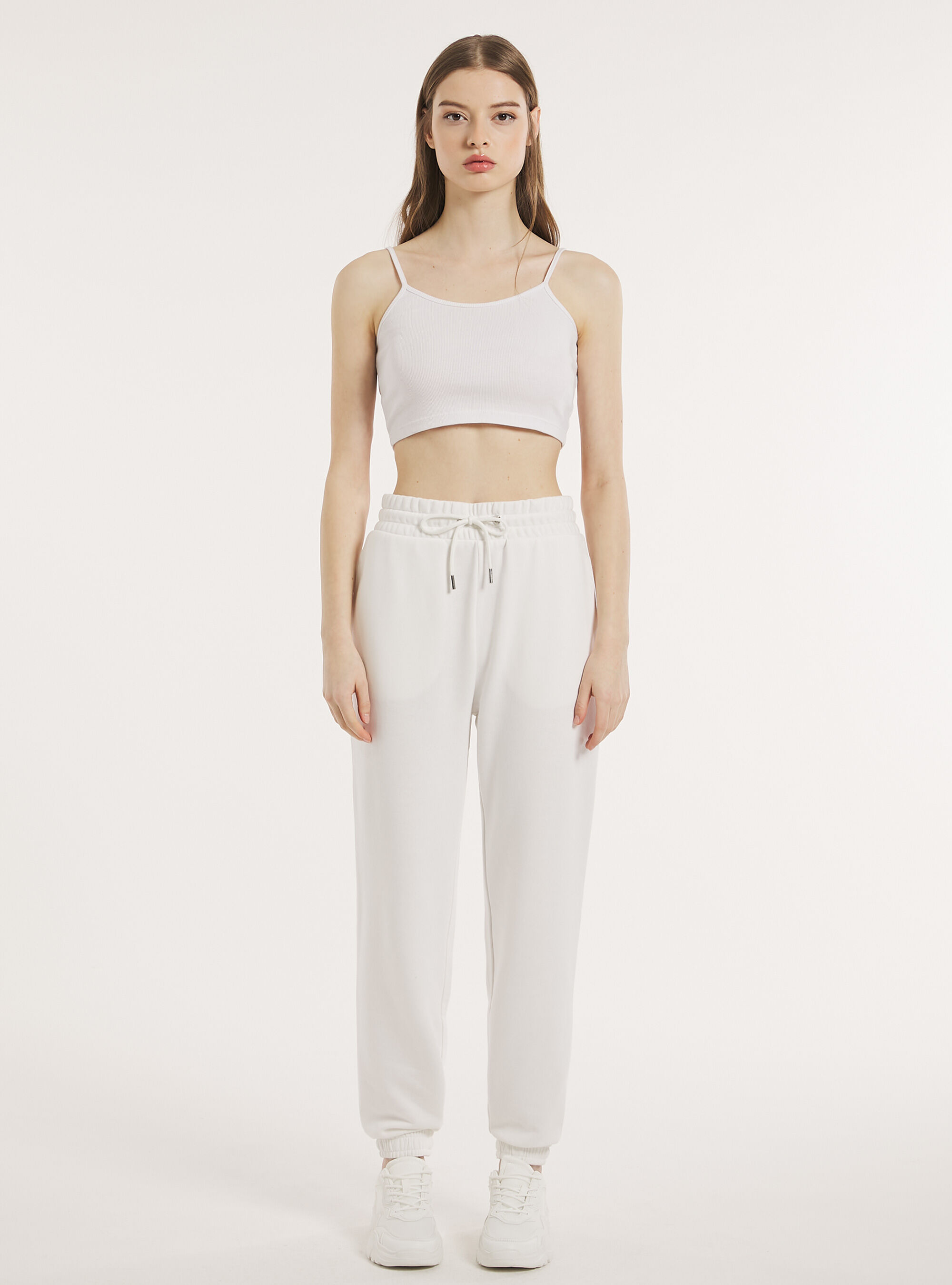Plush jogger trousers, WH2 WHITE