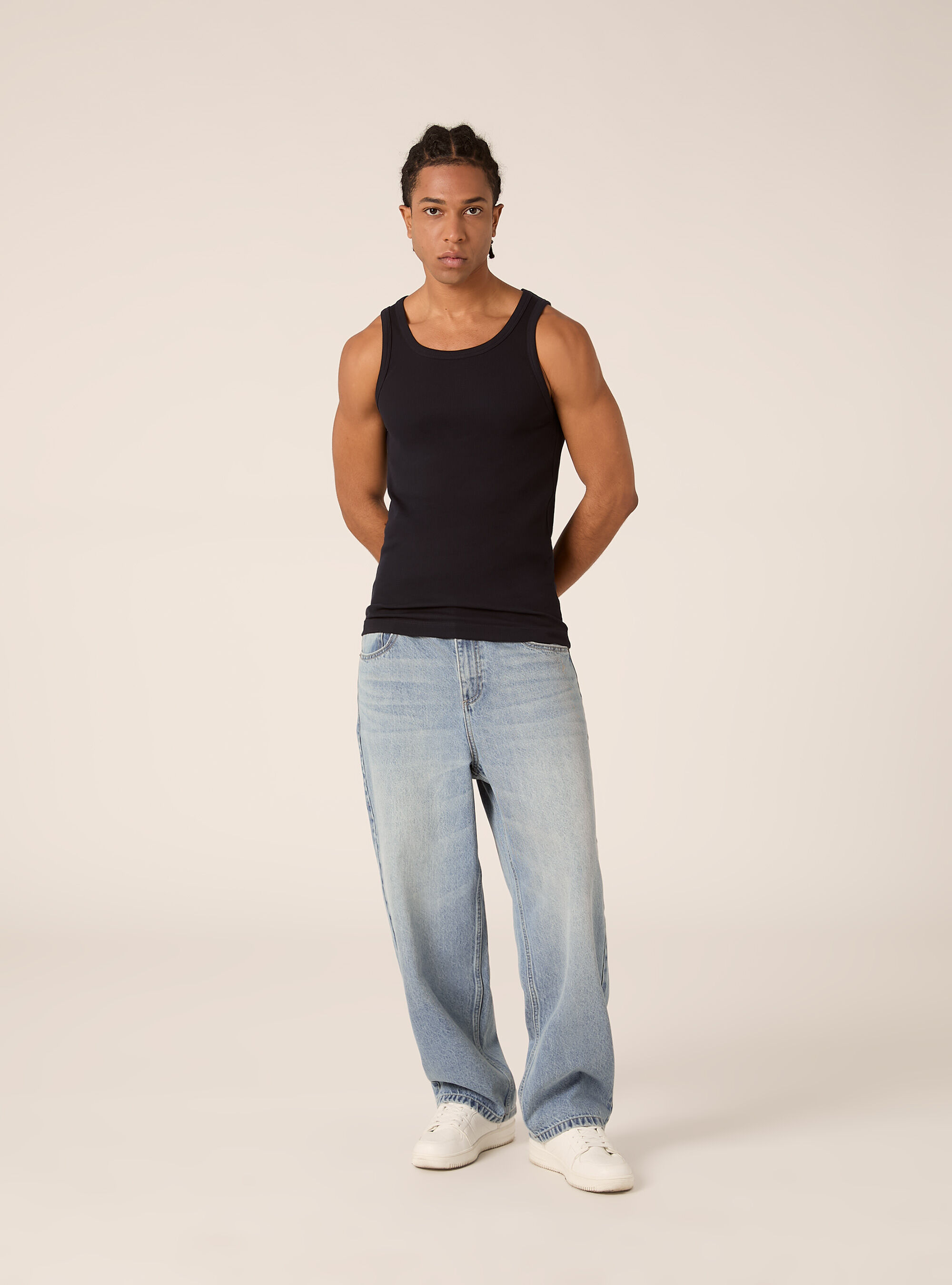 Camiseta de Tirantes B&aacute;sica Slim Fit de Canal&eacute;, NA1 NAVY DARK