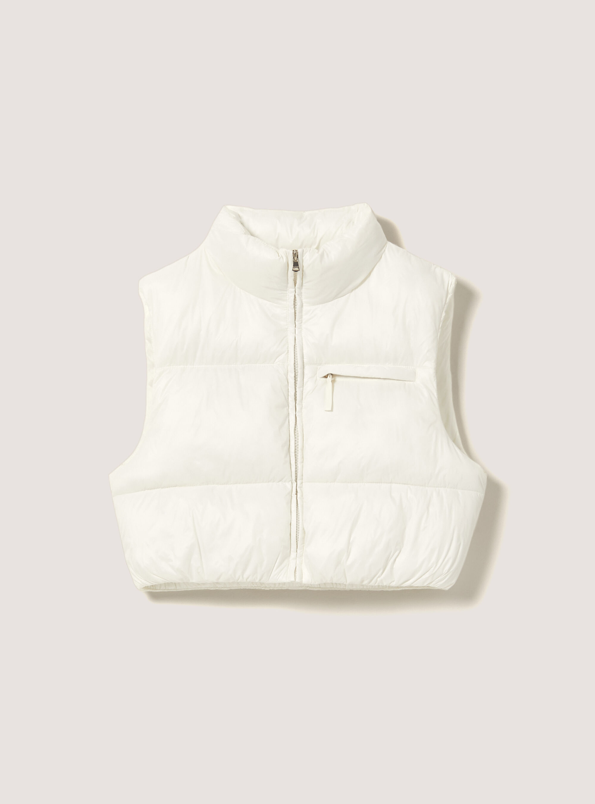 Cropped sleeveless with recycled padding, WH2 WHITE