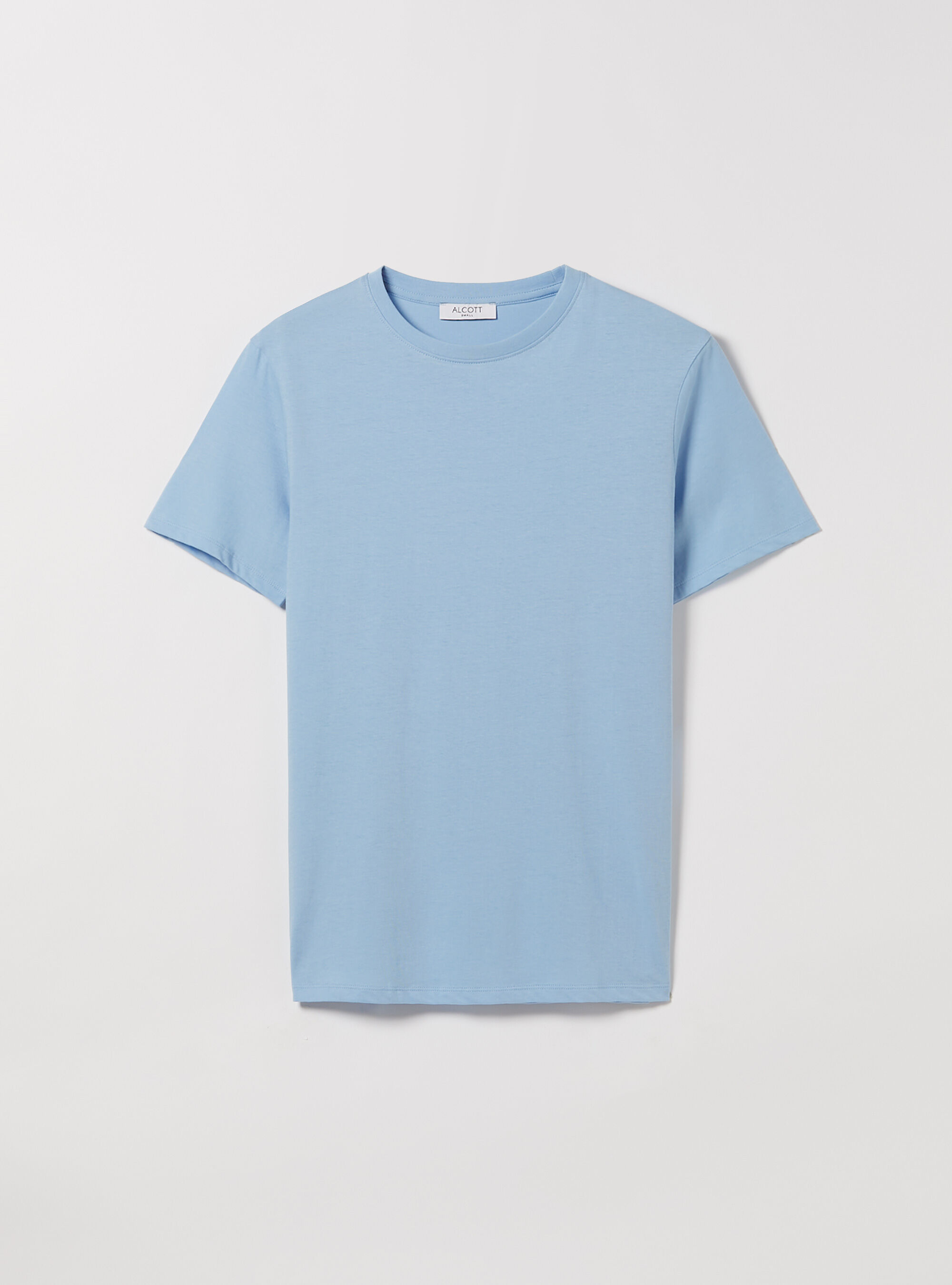 T-shirt en coton &agrave; col ras du cou, AZ3 AZURE LIGHT