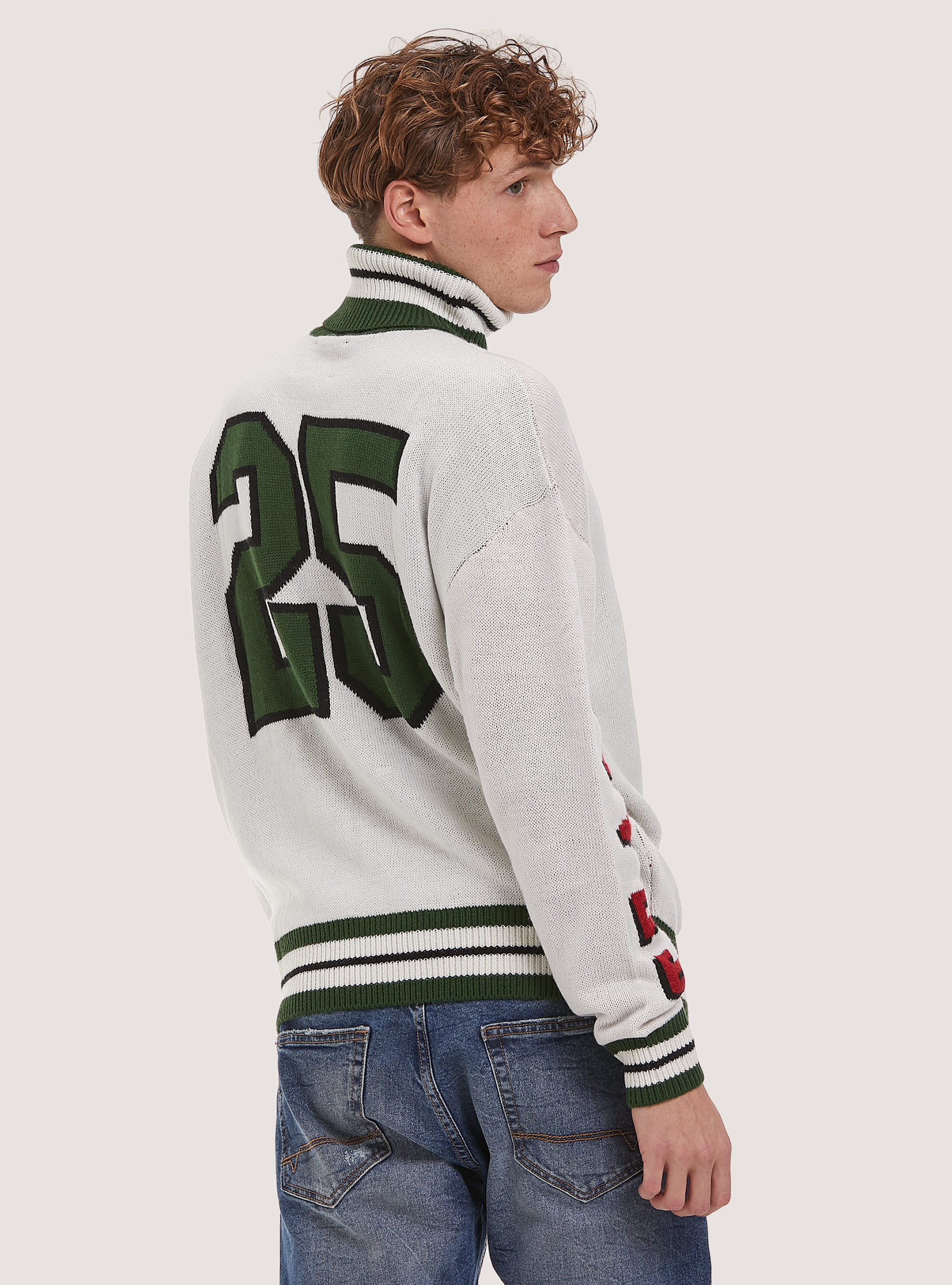 Christmas Collection turtleneck pullover, WH1 OFF WHITE