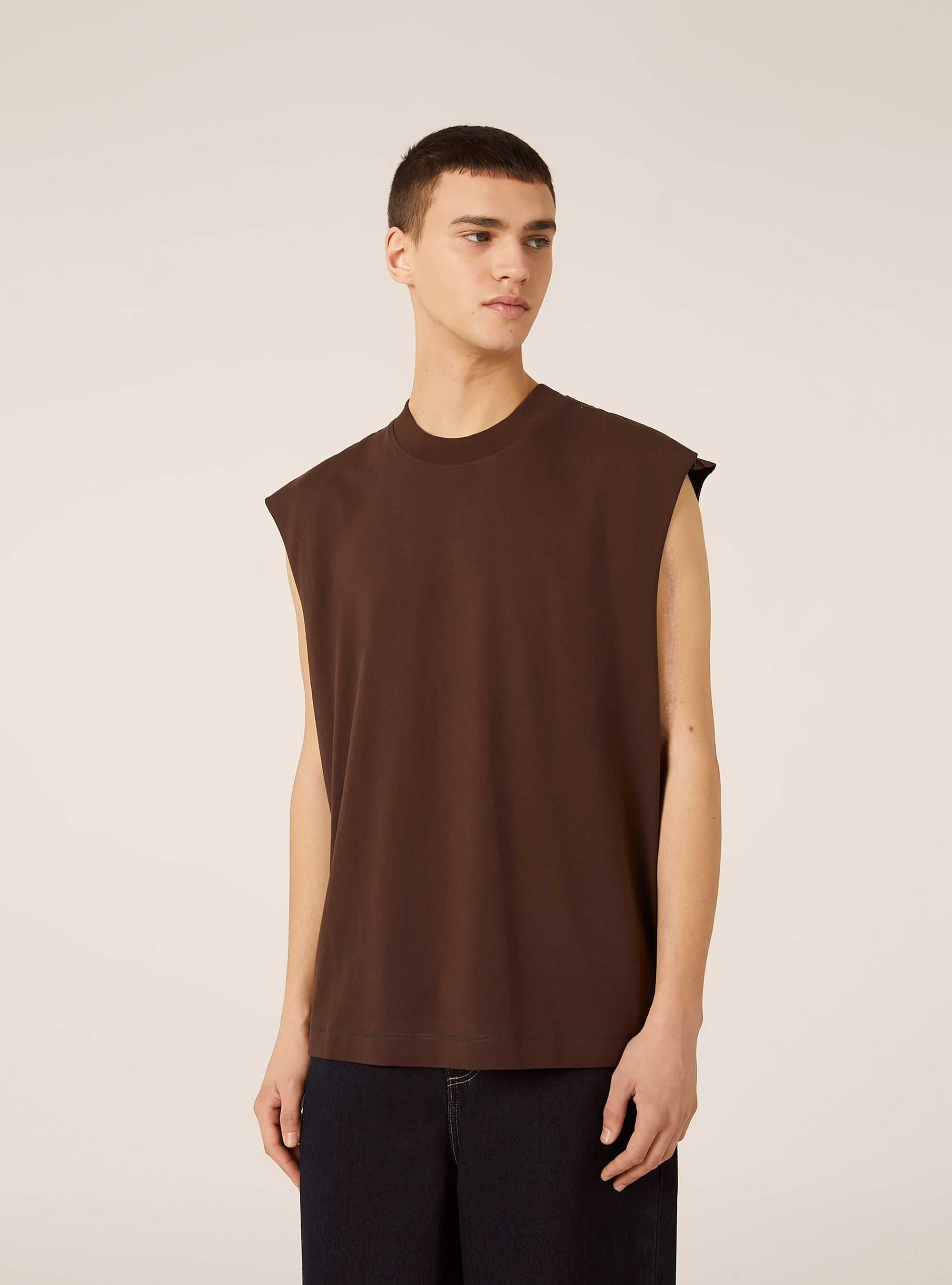 Canotta boxy fit tinta unita