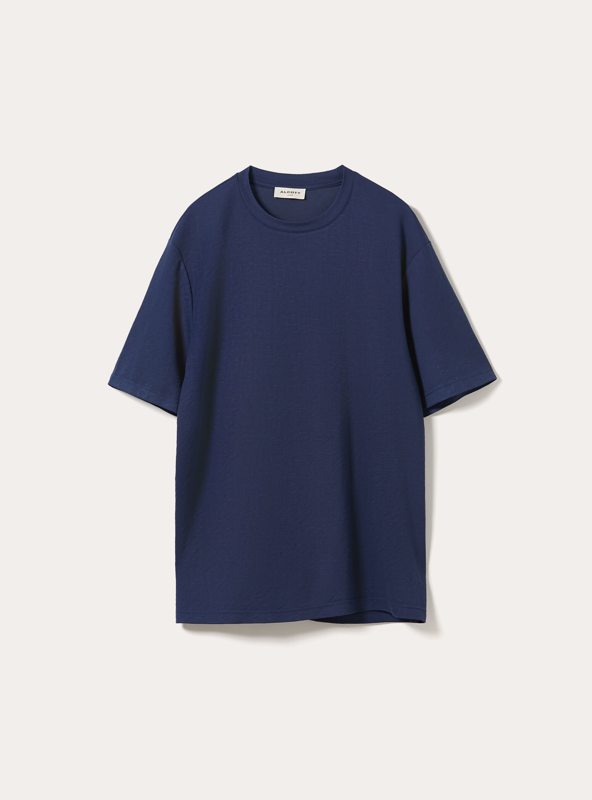 Boxy Fit Textured T-Shirt, BL2 BLUE MEDIUM