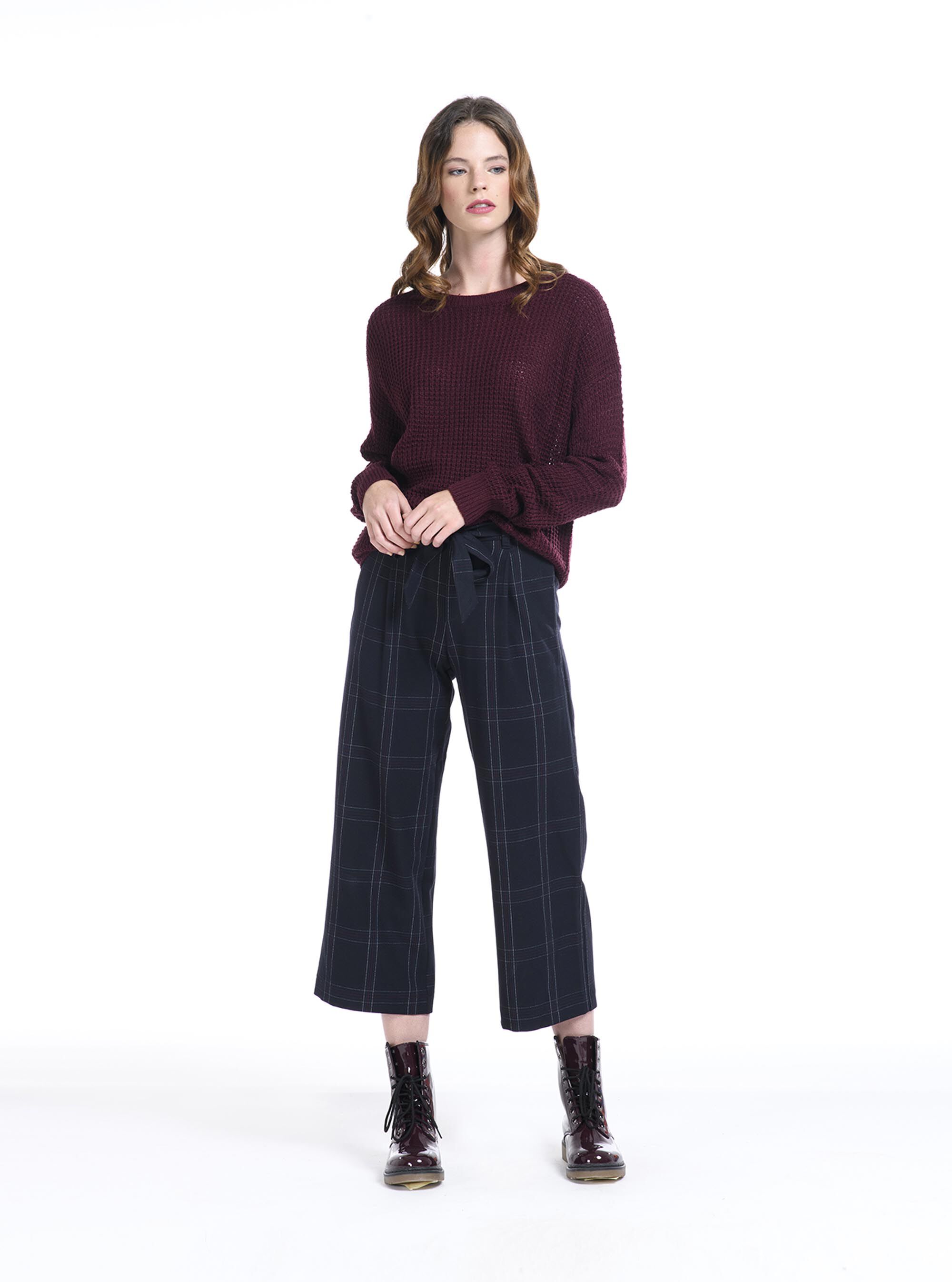 Pullover in maglia, BORDEAUX