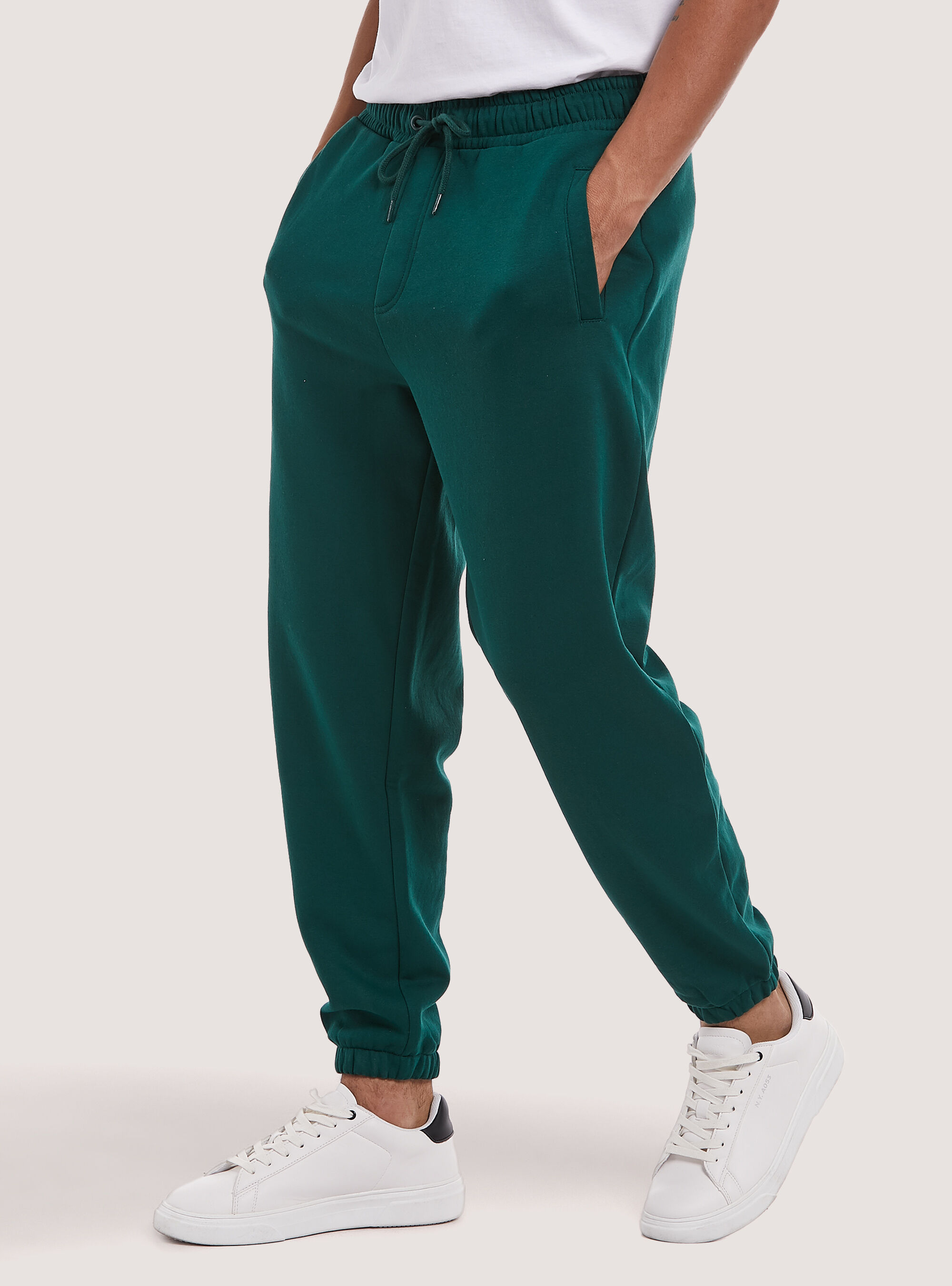 Plush jogger trousers, GN1 GREEN DARK