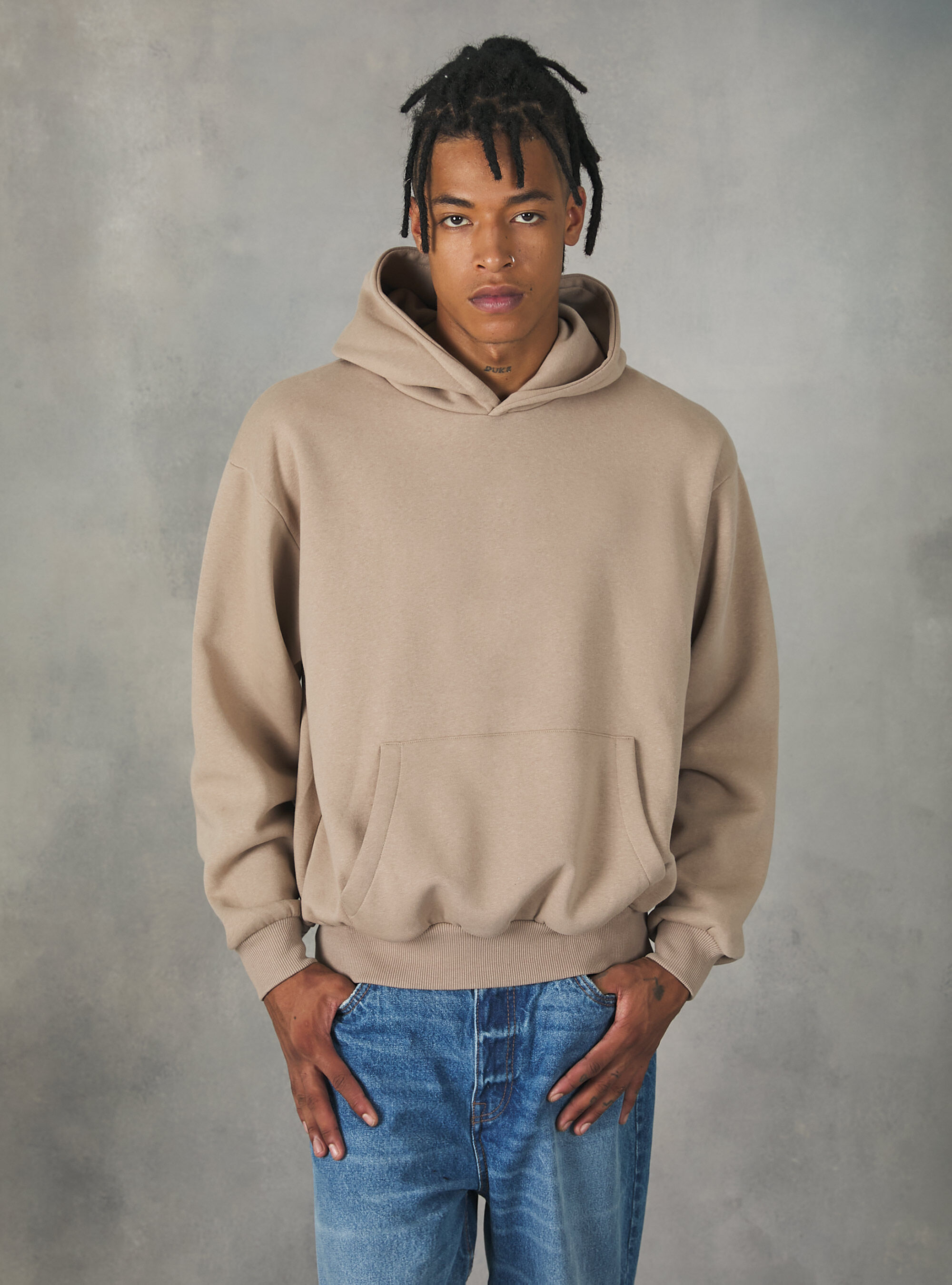 Oversized boxy hooded sweatshirt clearance