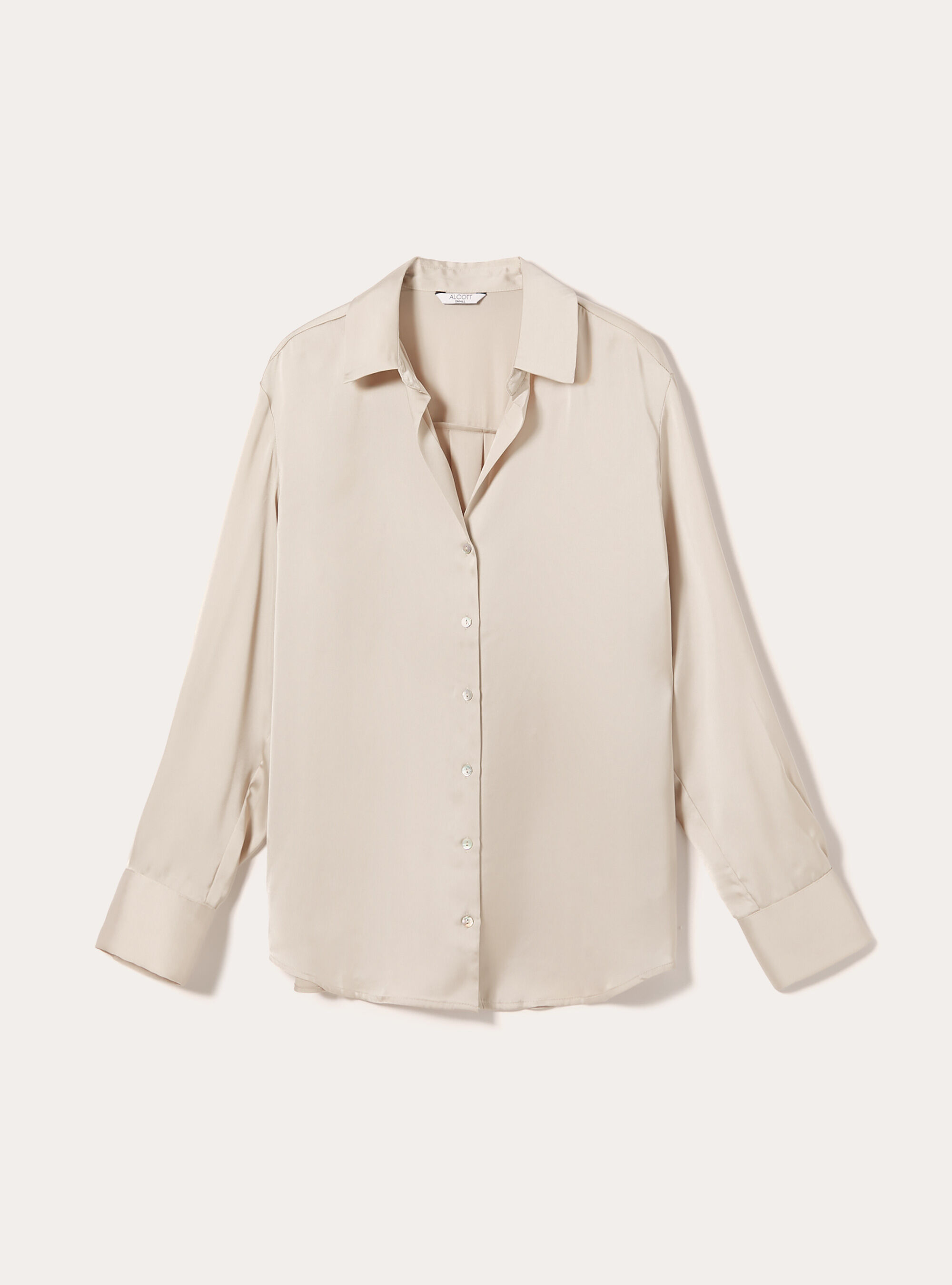 Solid-coloured satin shirt | Alcott | Women's Shirts and Blouse