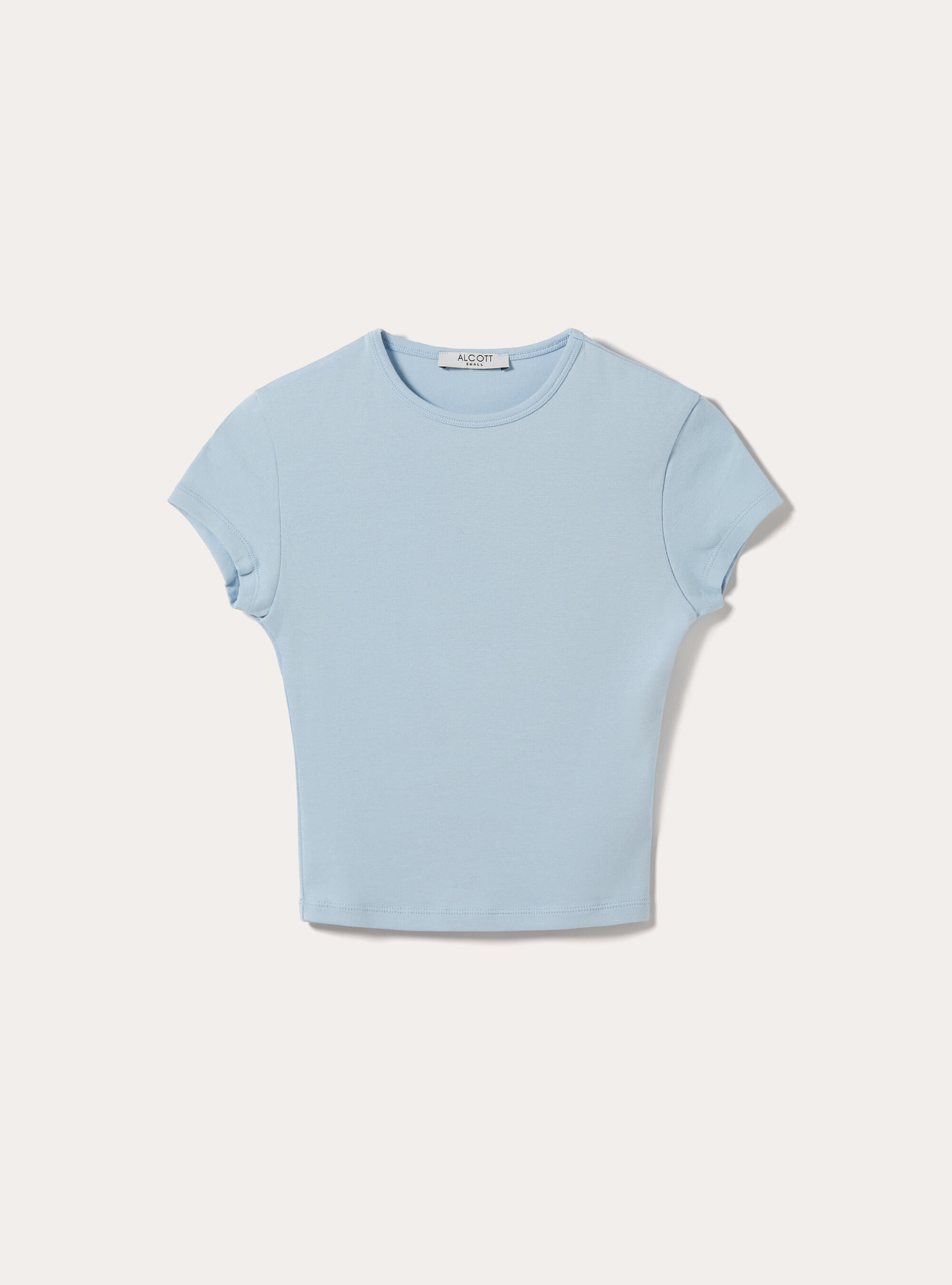 Maglietta in cotone slim fit, AZ3 AZURE LIGHT