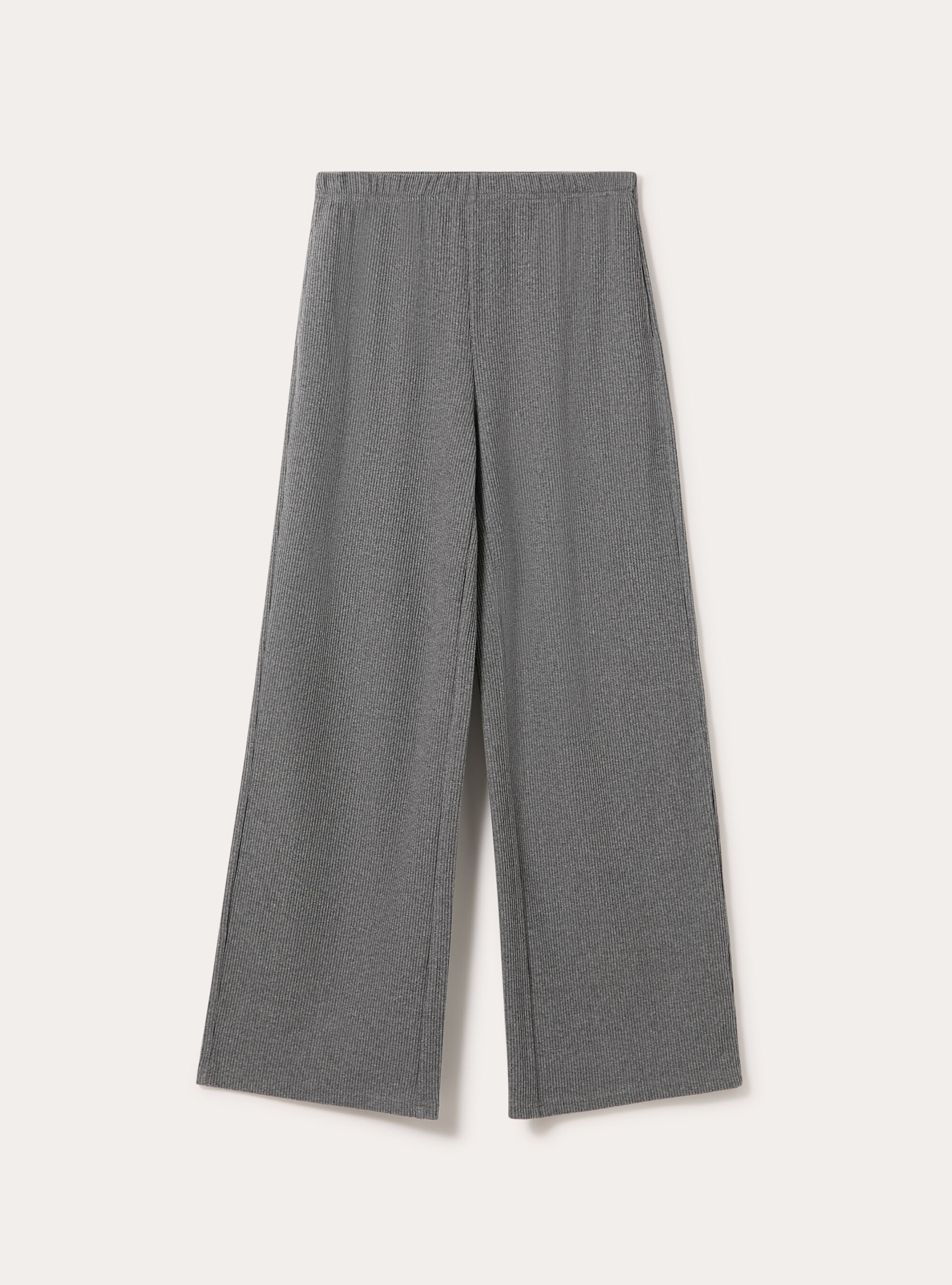 Pantaloni in maglia a coste, MGY2 GREY MEL MEDIUM